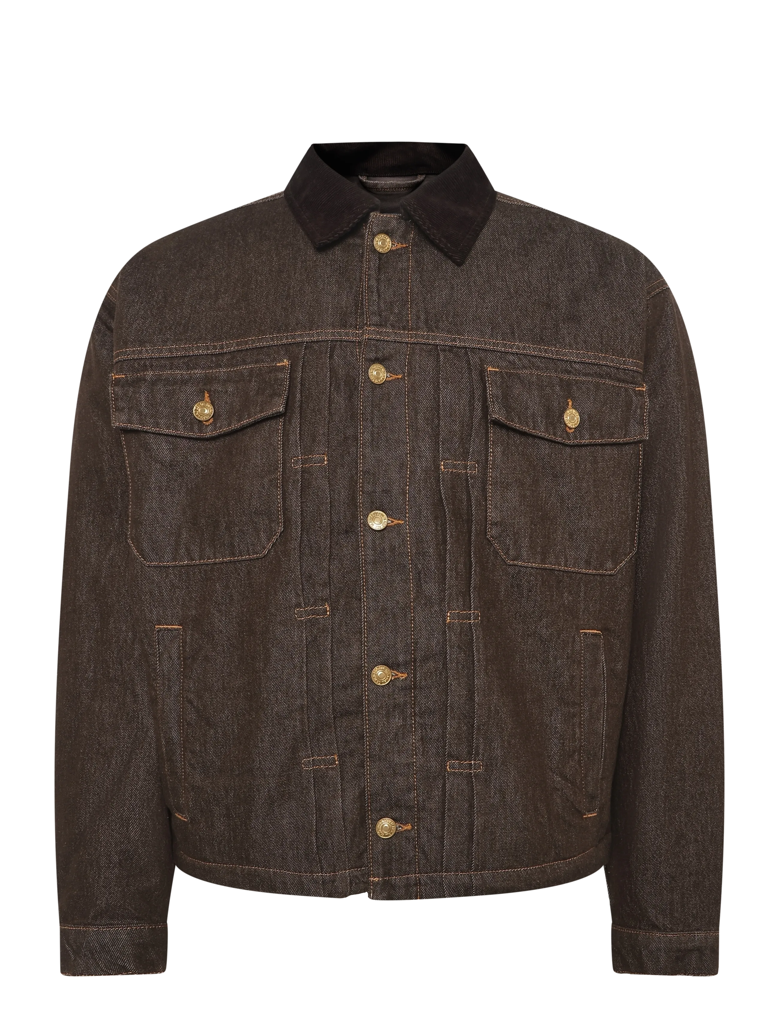 7 For All Mankind PLEATED JACKET Deep Earth - Ungefütterte Denimjacken - EARTH / brown