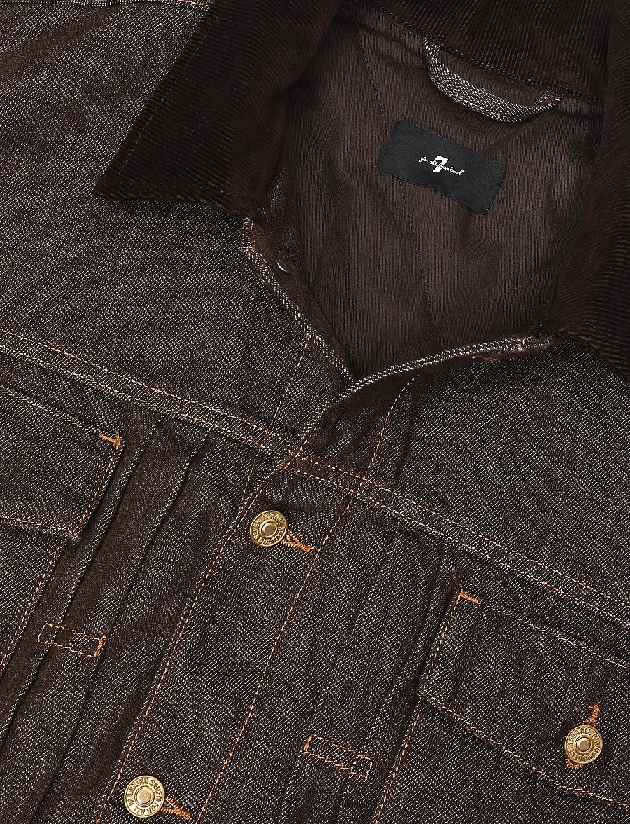 7 For All Mankind - PLEATED JACKET Deep Earth - uforede denimjakker - earth - 2