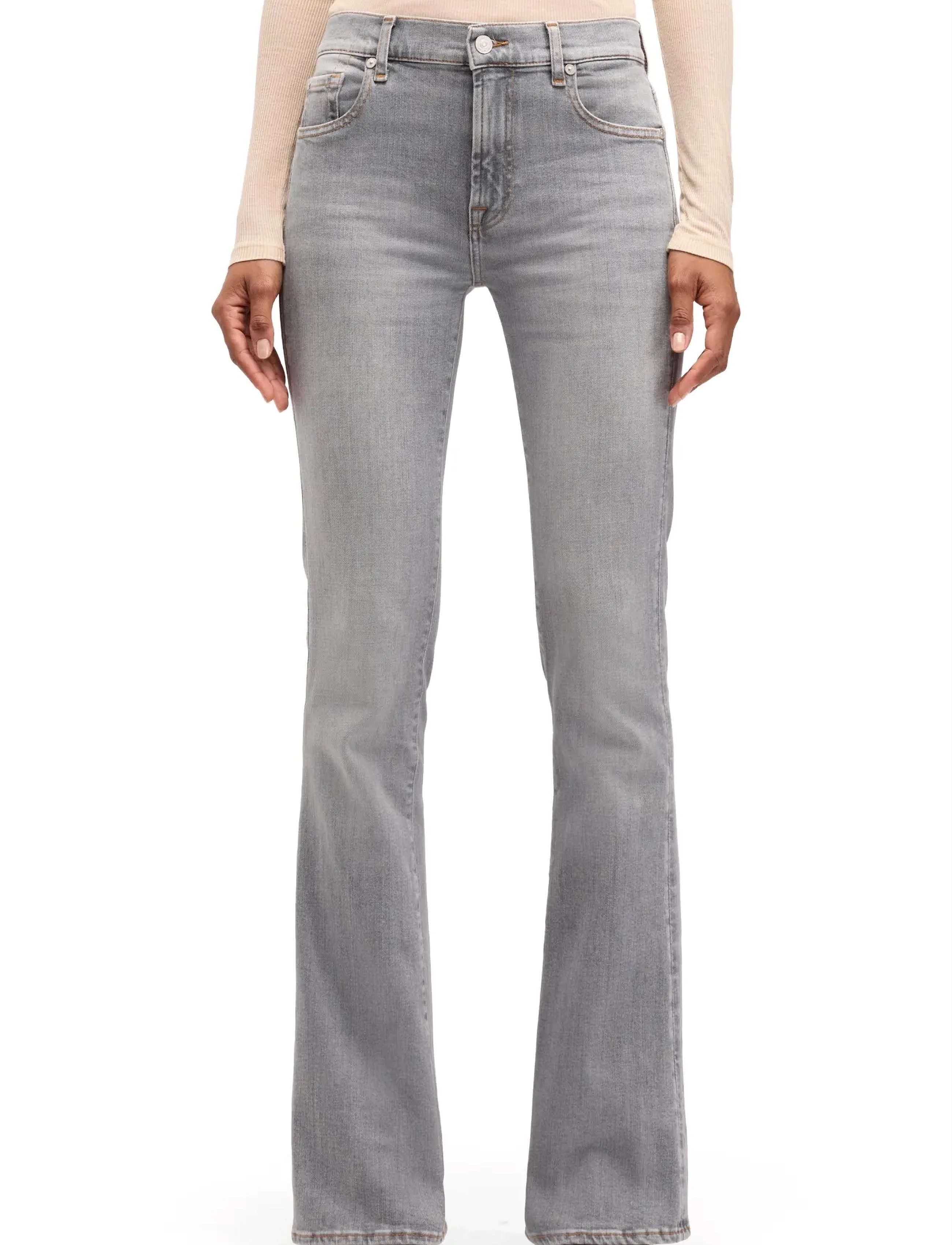 7 For All Mankind Bootcut Riverstone, 30 x 34, Jeans, Grau - Boot Cut, Frauen