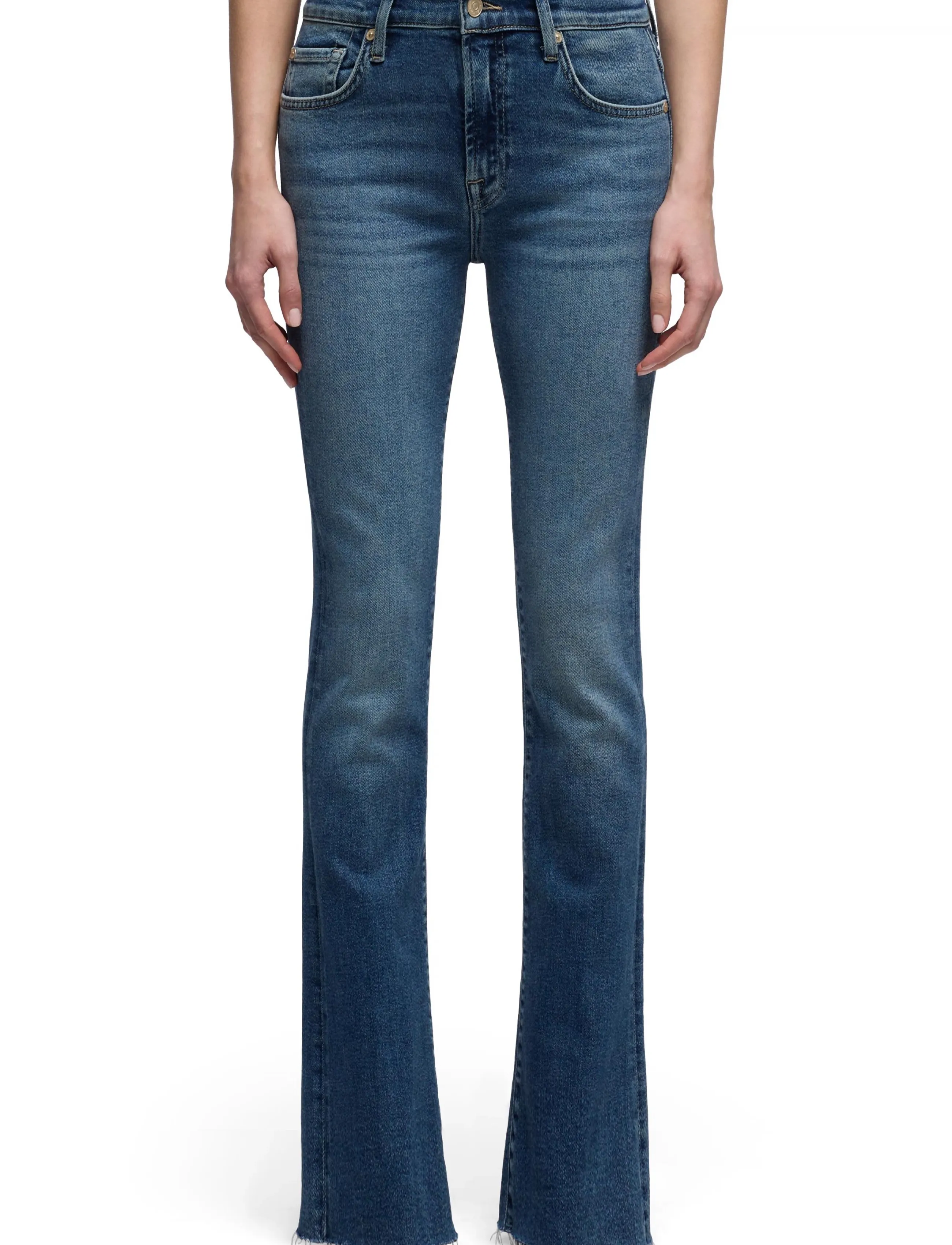 7 For All Mankind BOOTCUT TAILORLESS Tide Break With Raw Cut - Denim - BREAK / blue