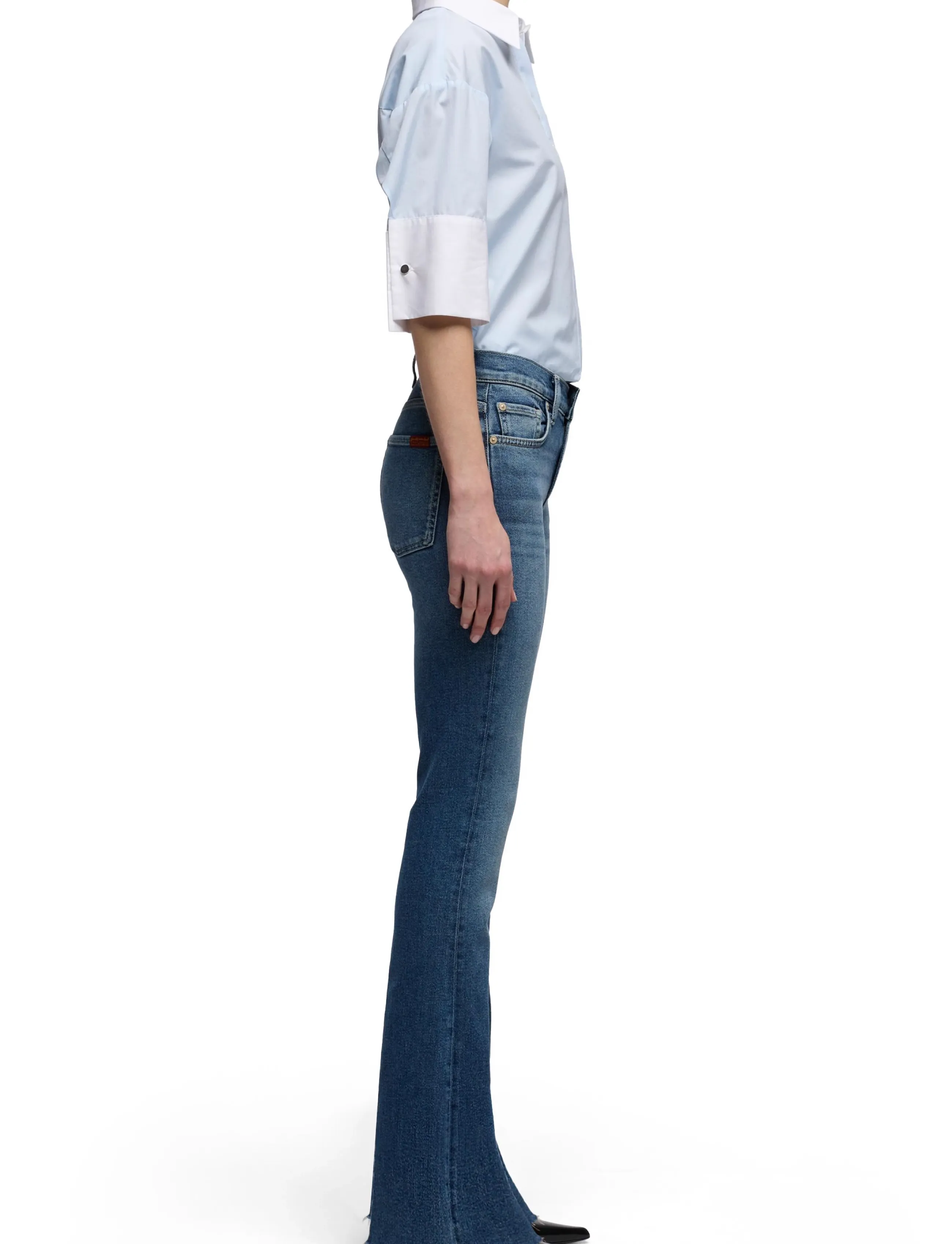 7 For All Mankind - BOOTCUT TAILORLESS Tide Break With Raw Cut - bootcut jeans - break - 4