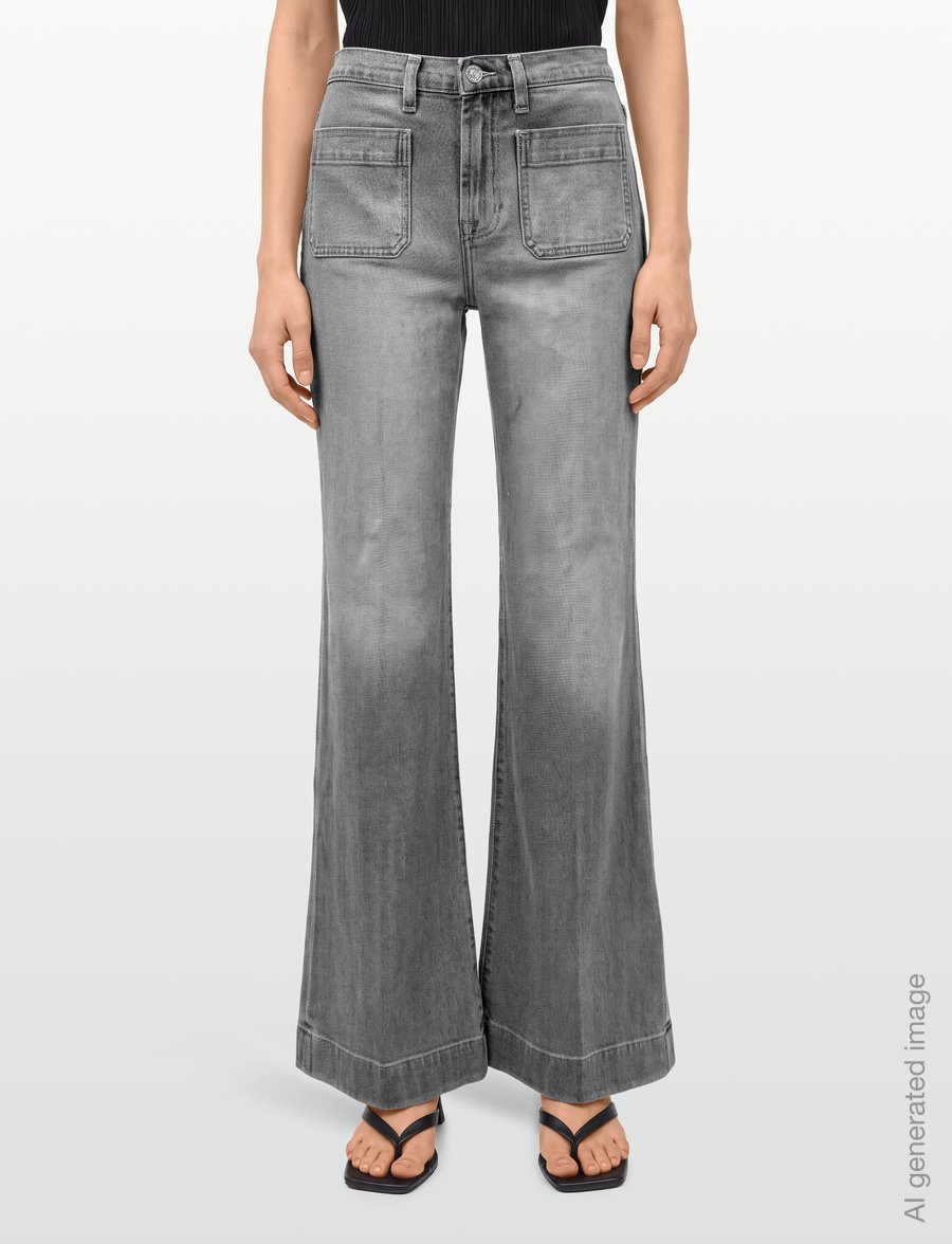 7 For All Mankind - MODERN DOJO Metal With Patch Pockets - jeans évasés - metal - 3
