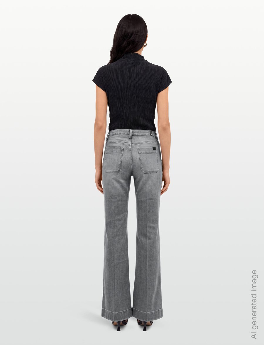 7 For All Mankind - MODERN DOJO Metal With Patch Pockets - jeans évasés - metal - 4