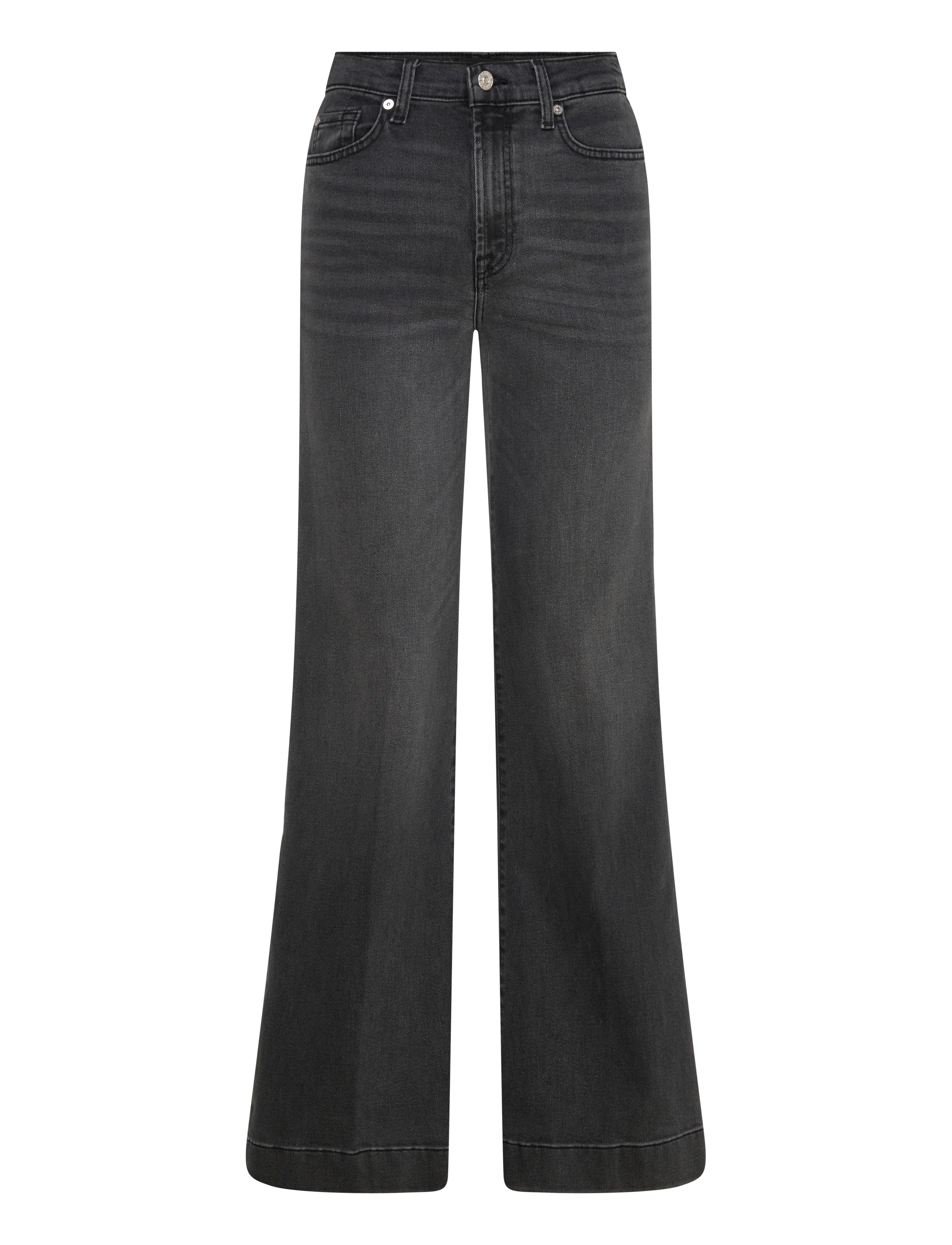 7 For All Mankind MODERN DOJO Inkstorm - Hosen mit weitem Bein - INKSTORM / grey