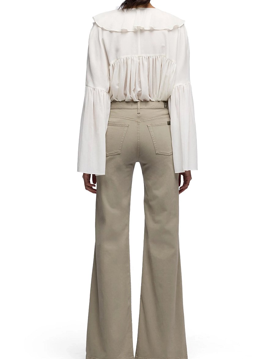 7 For All Mankind - MODERN DOJO Comfort Twill Ecru - flare bukser - military - 3