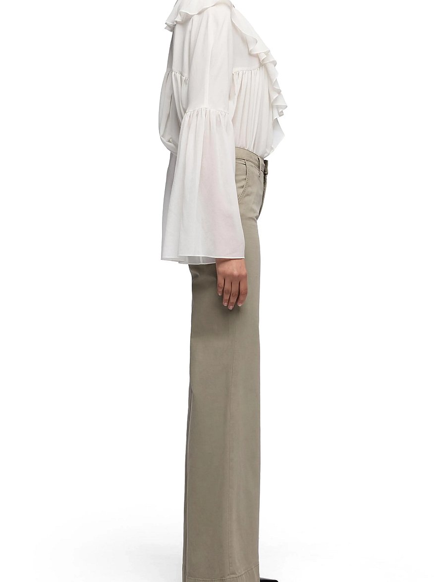 7 For All Mankind - MODERN DOJO Comfort Twill Ecru - flare bukser - military - 4