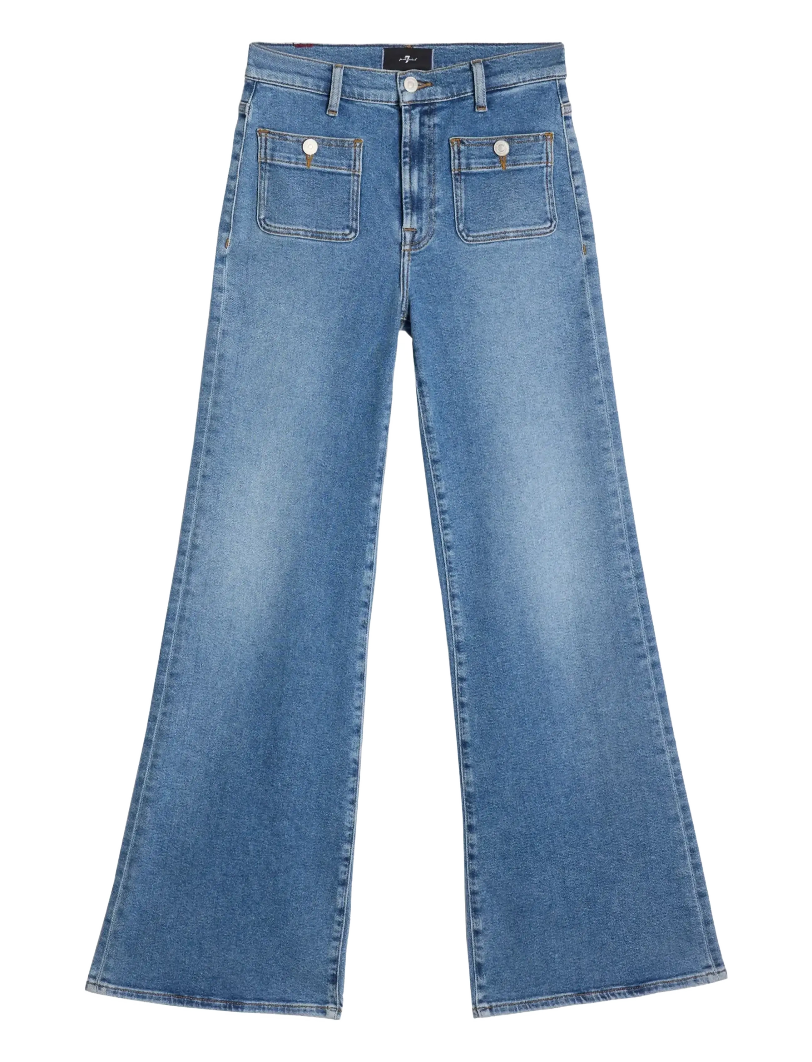 7 FOR ALL MANKIND Modern Dojo Tailorless Oceanstone With Patch Pockets Blau - 25x32 - Damen