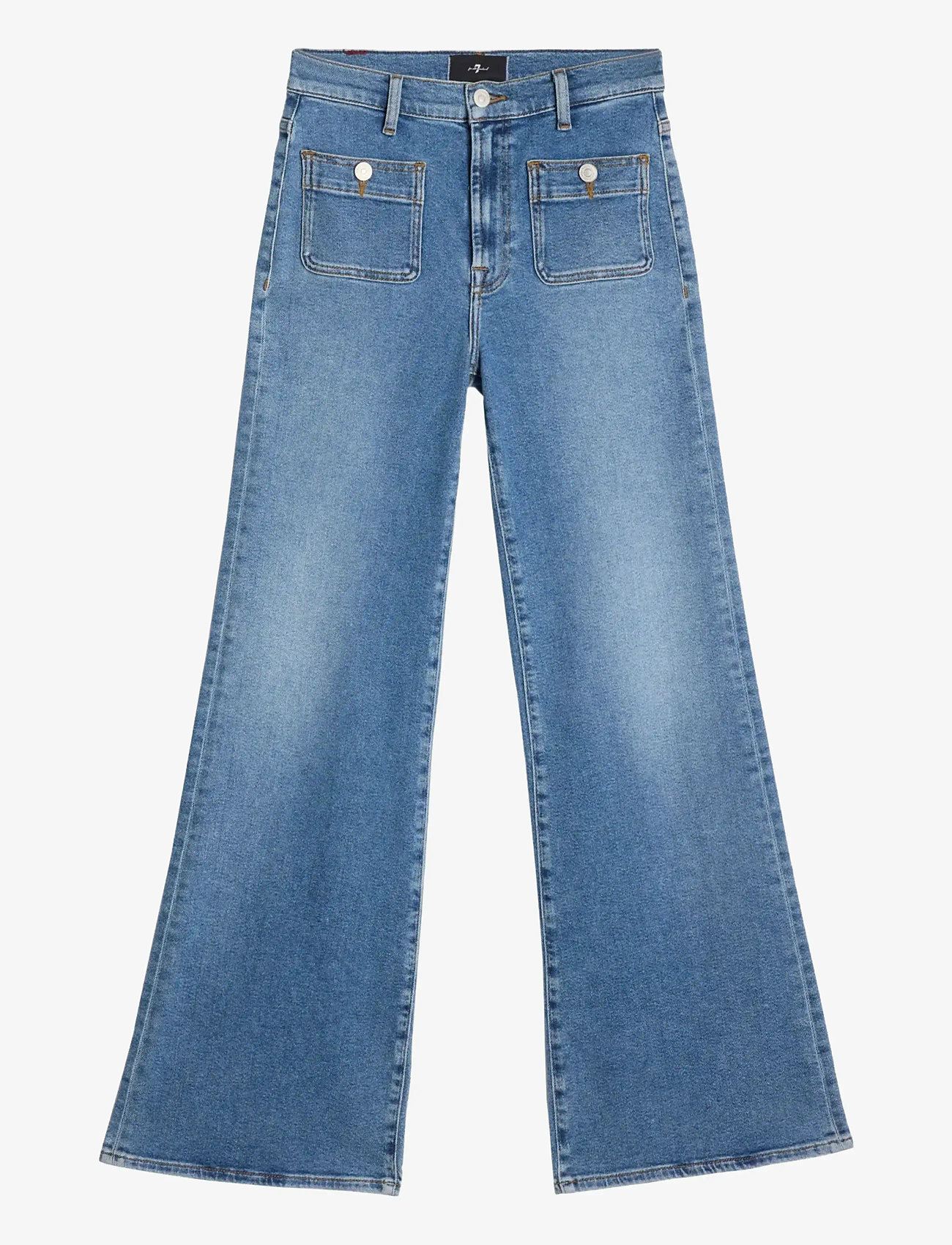 7 For All Mankind - MODERN DOJO TAILORLESS Oceanstone With Patch Pockets - schlaghosen - oceanstone - 1