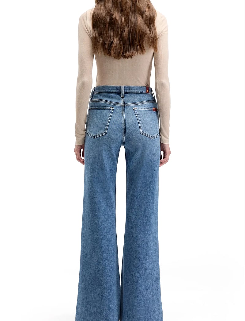 7 For All Mankind - MODERN DOJO TAILORLESS Oceanstone With Patch Pockets - flared jeans - oceanstone - 2