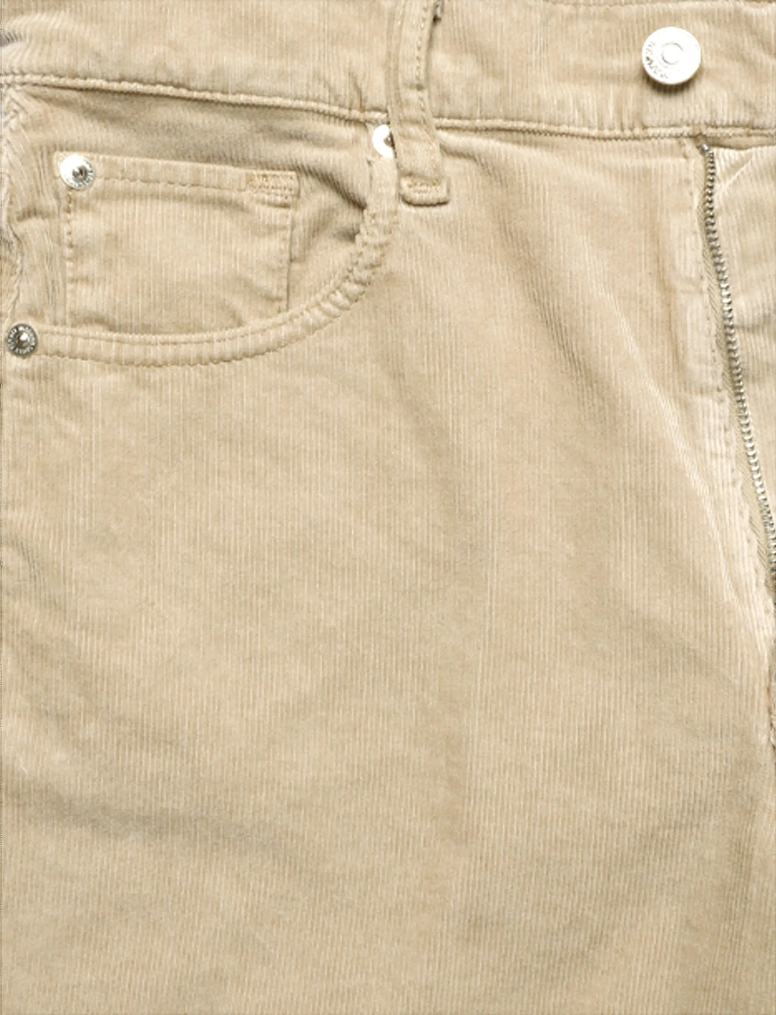 7 For All Mankind - STOVEPIPE STRAIGHT Corduroy Winter Beige - corduroy pants - beige - 2