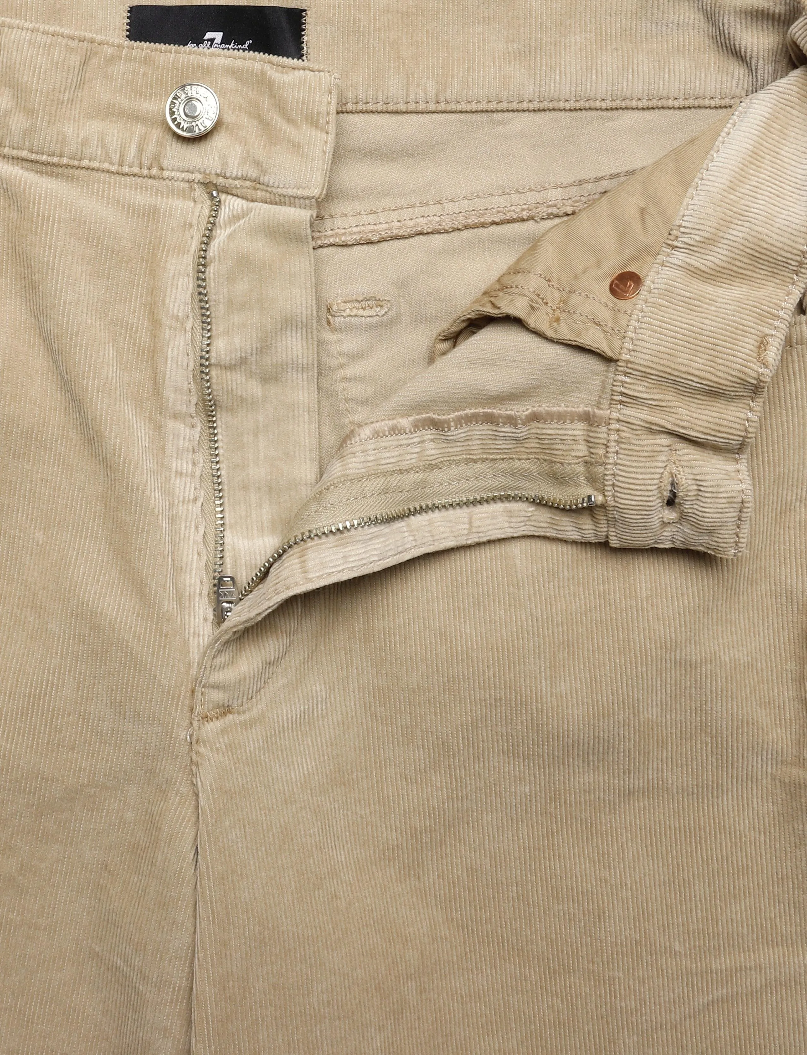 7 For All Mankind - STOVEPIPE STRAIGHT Corduroy Winter Beige - corduroy pants - beige - 3