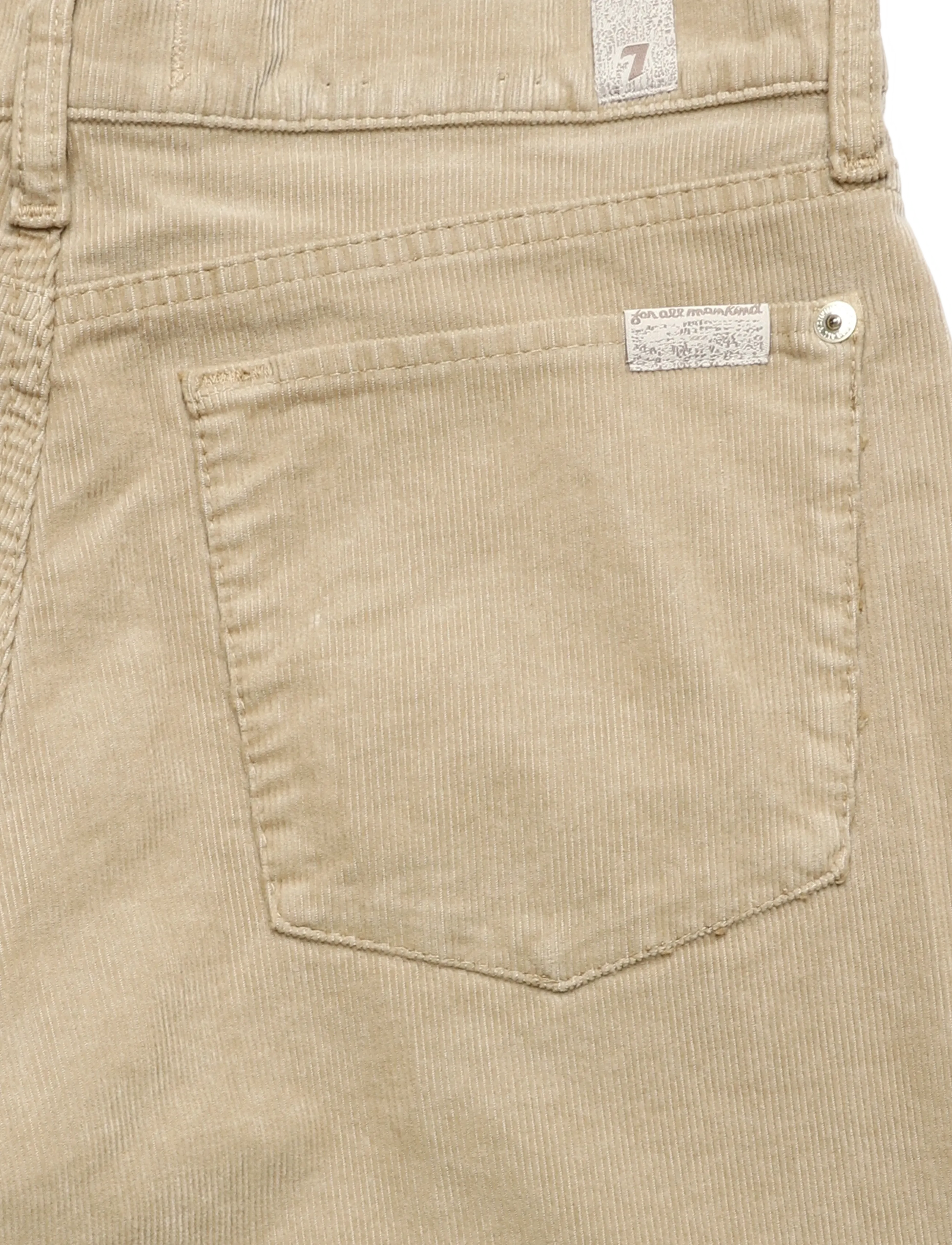 7 For All Mankind - STOVEPIPE STRAIGHT Corduroy Winter Beige - corduroy pants - beige - 4