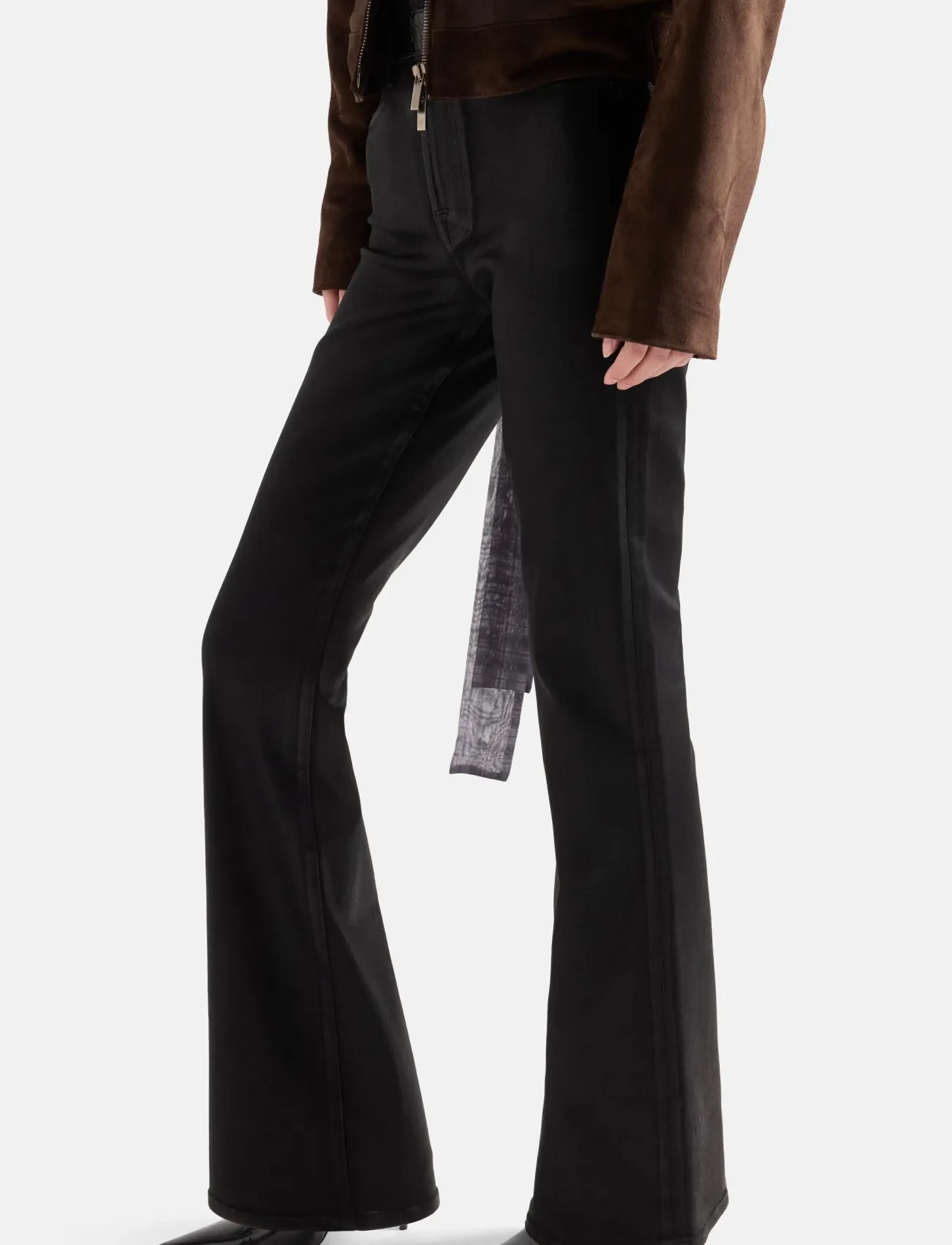 7 For All Mankind - THE LEGGY BOOTCUT Coated Black - coated - 3