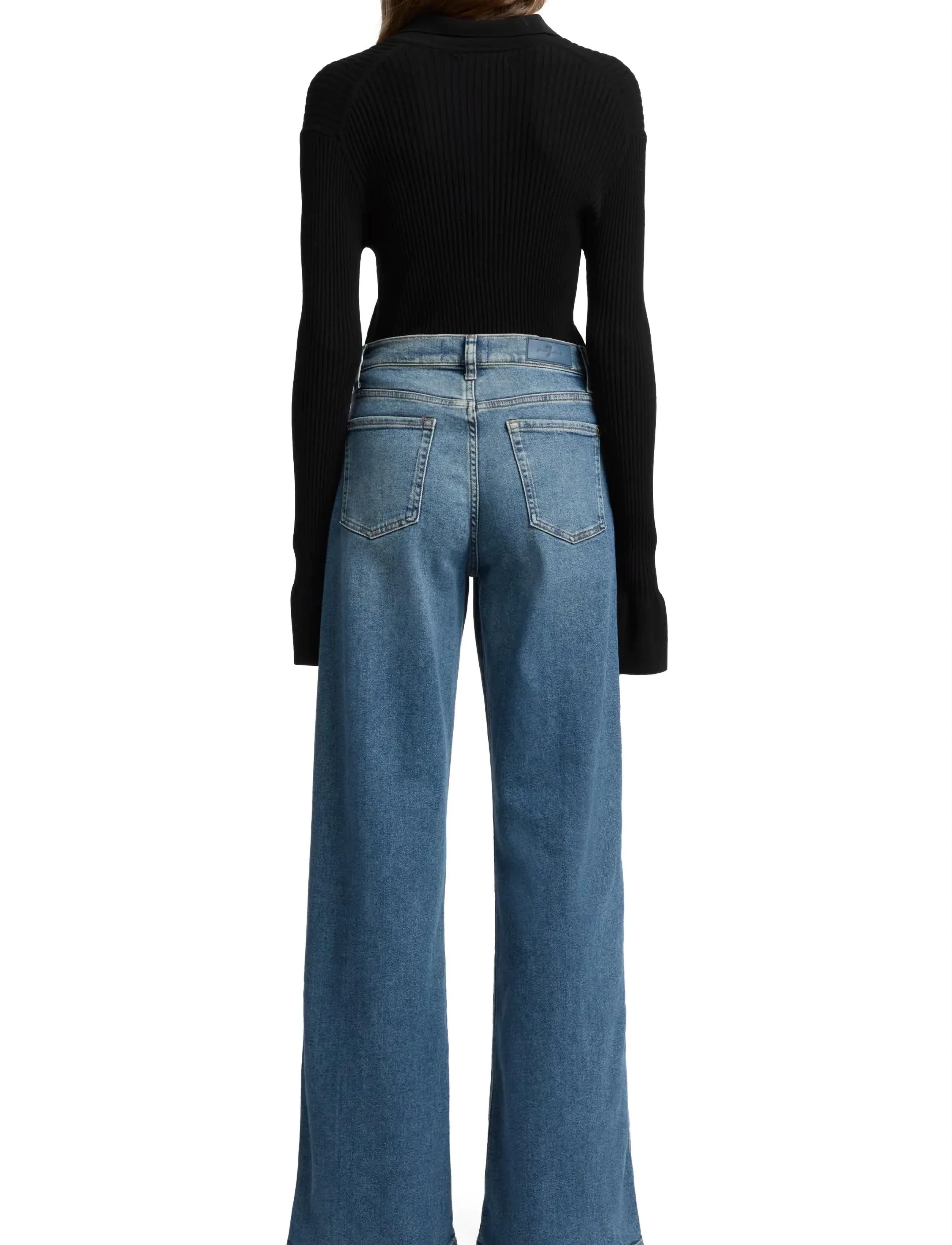 7 For All Mankind - LOTTA Sea Level - leveälahkeiset farkut - sea level - 2