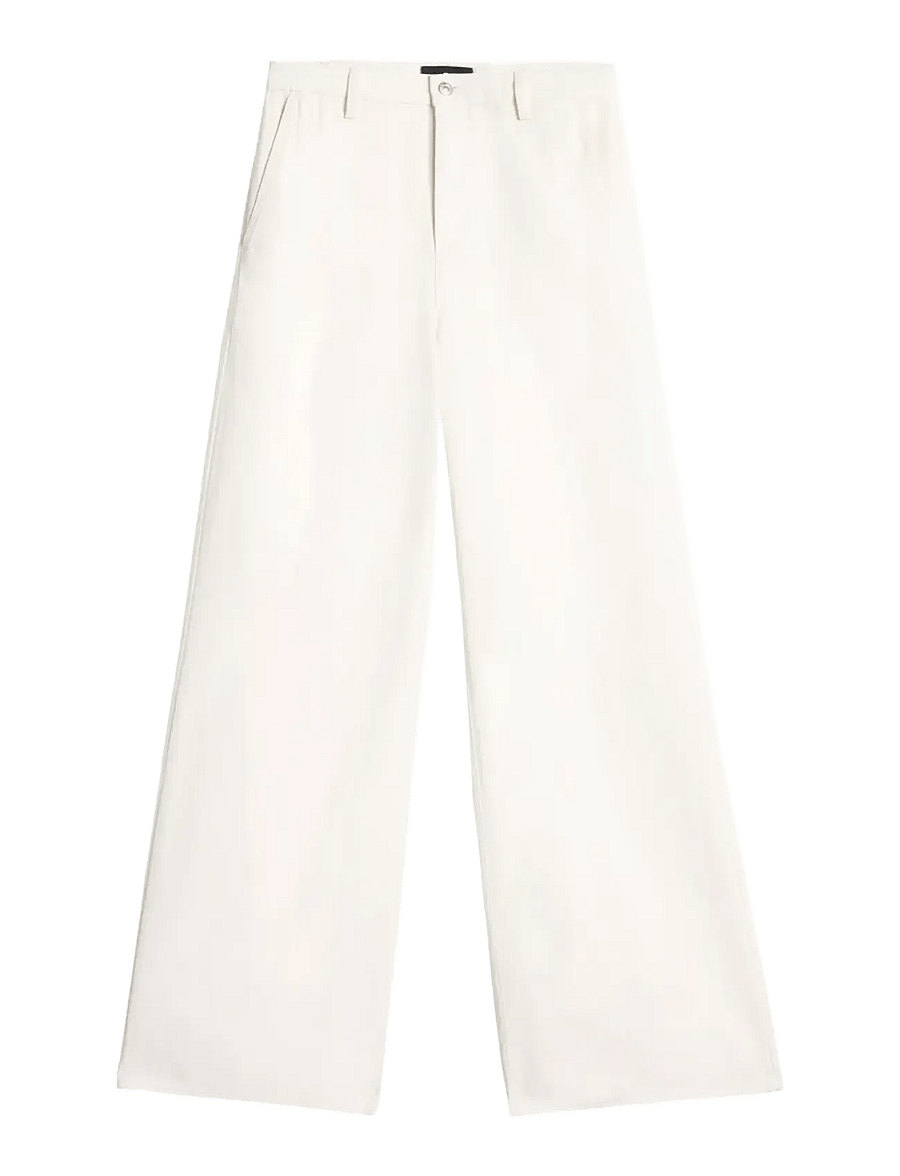 7 For All Mankind - WIDE TROUSER Linen Ostuni - plačios kelnės - ostuni - 1