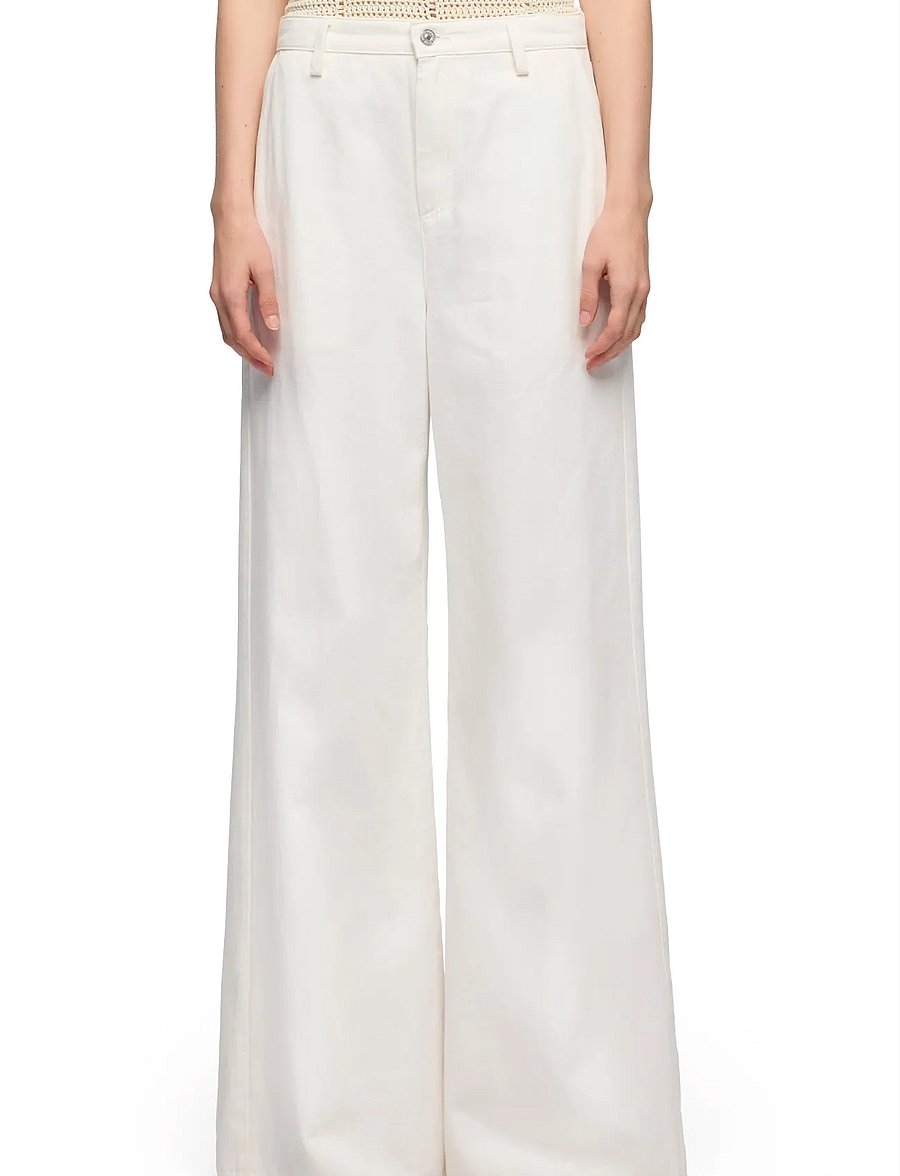 7 For All Mankind - WIDE TROUSER Linen Ostuni - plačios kelnės - ostuni - 0
