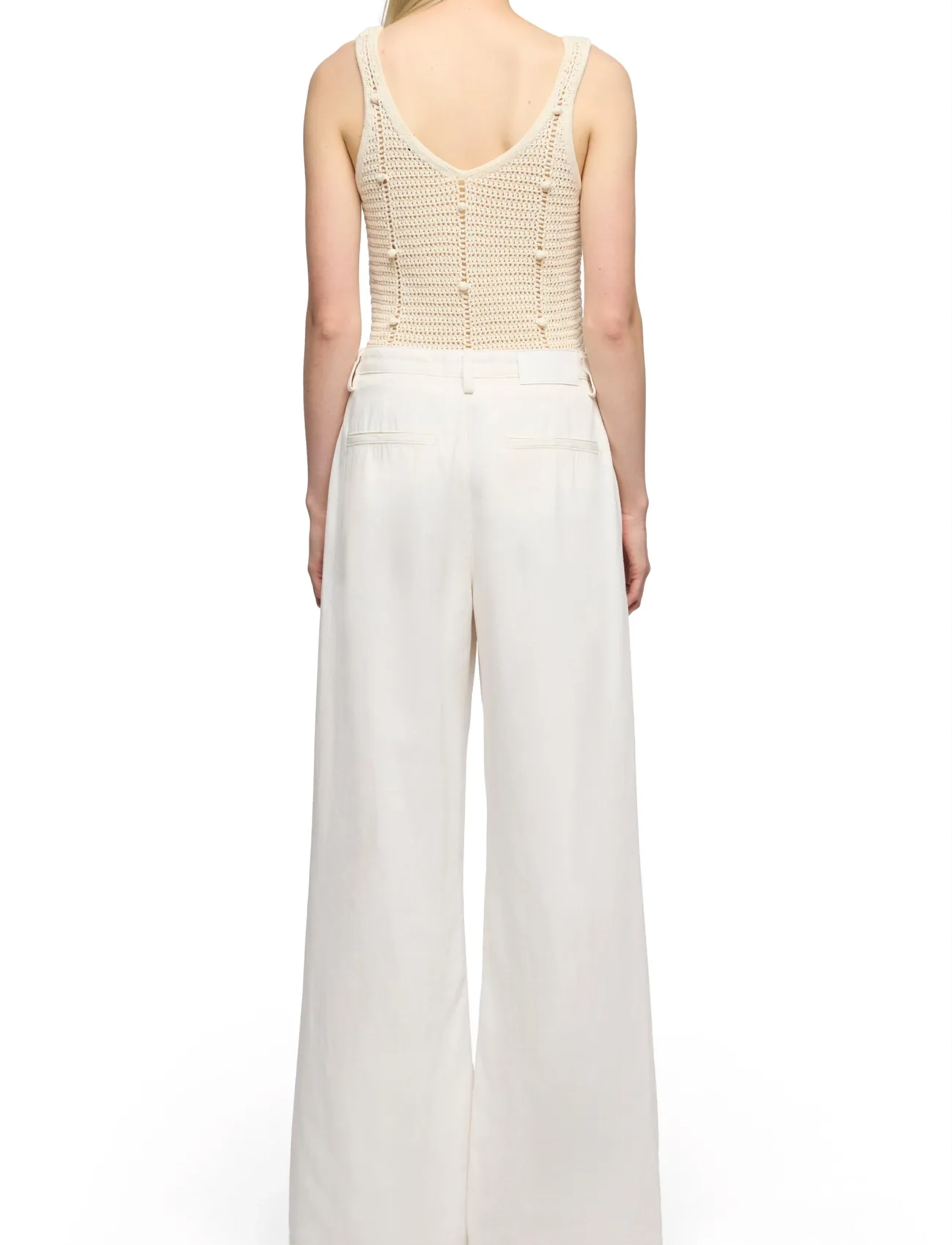 7 For All Mankind - WIDE TROUSER Linen Ostuni - laia säärega püksid - ostuni - 2