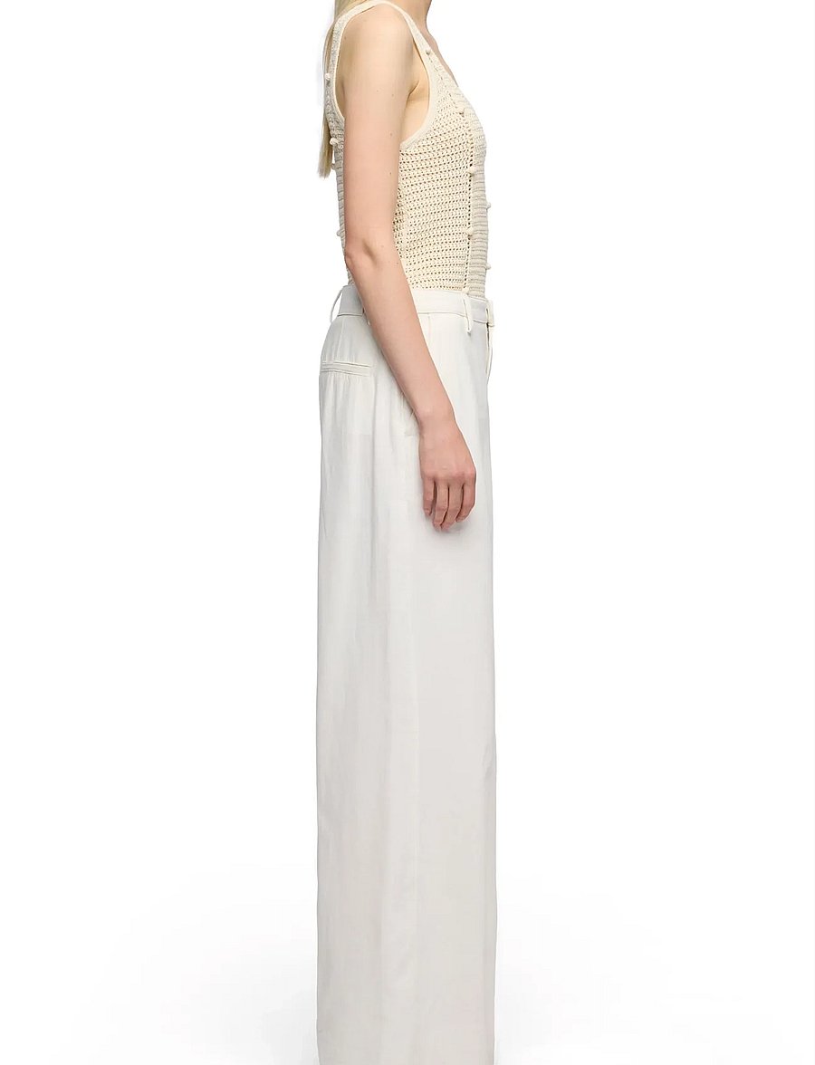 7 For All Mankind - WIDE TROUSER Linen Ostuni - plačios kelnės - ostuni - 3