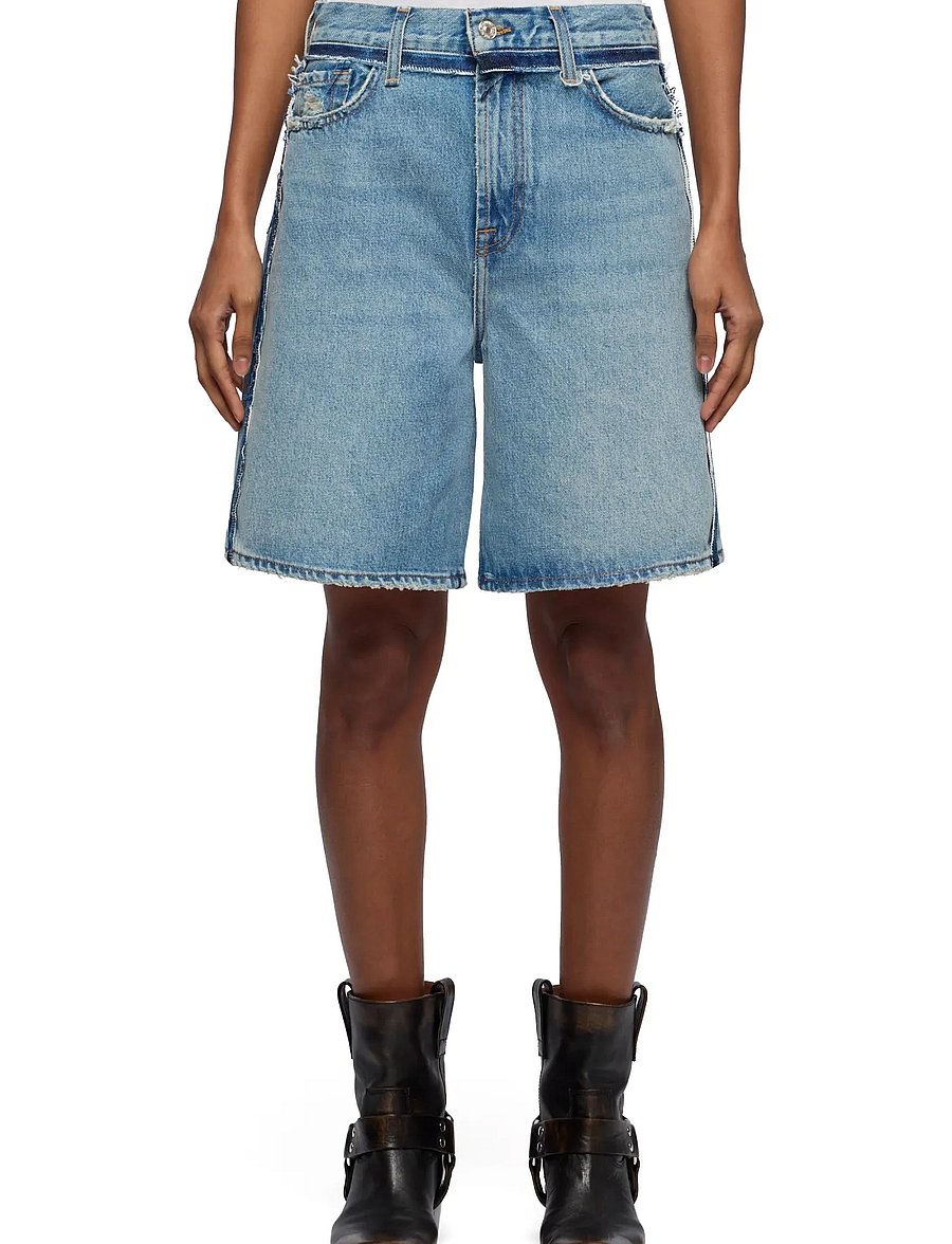 7 For All Mankind - LOLA SHORTS Sapphire Dust - lühikesed teksapüksid - dust - 0