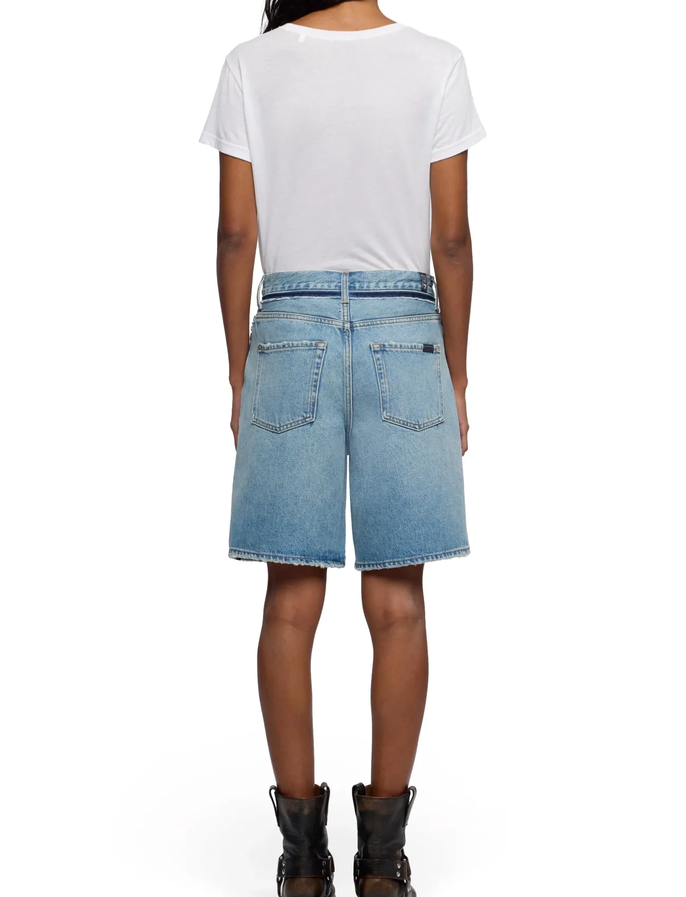 7 For All Mankind - LOLA SHORTS Sapphire Dust - jorts - dust - 2