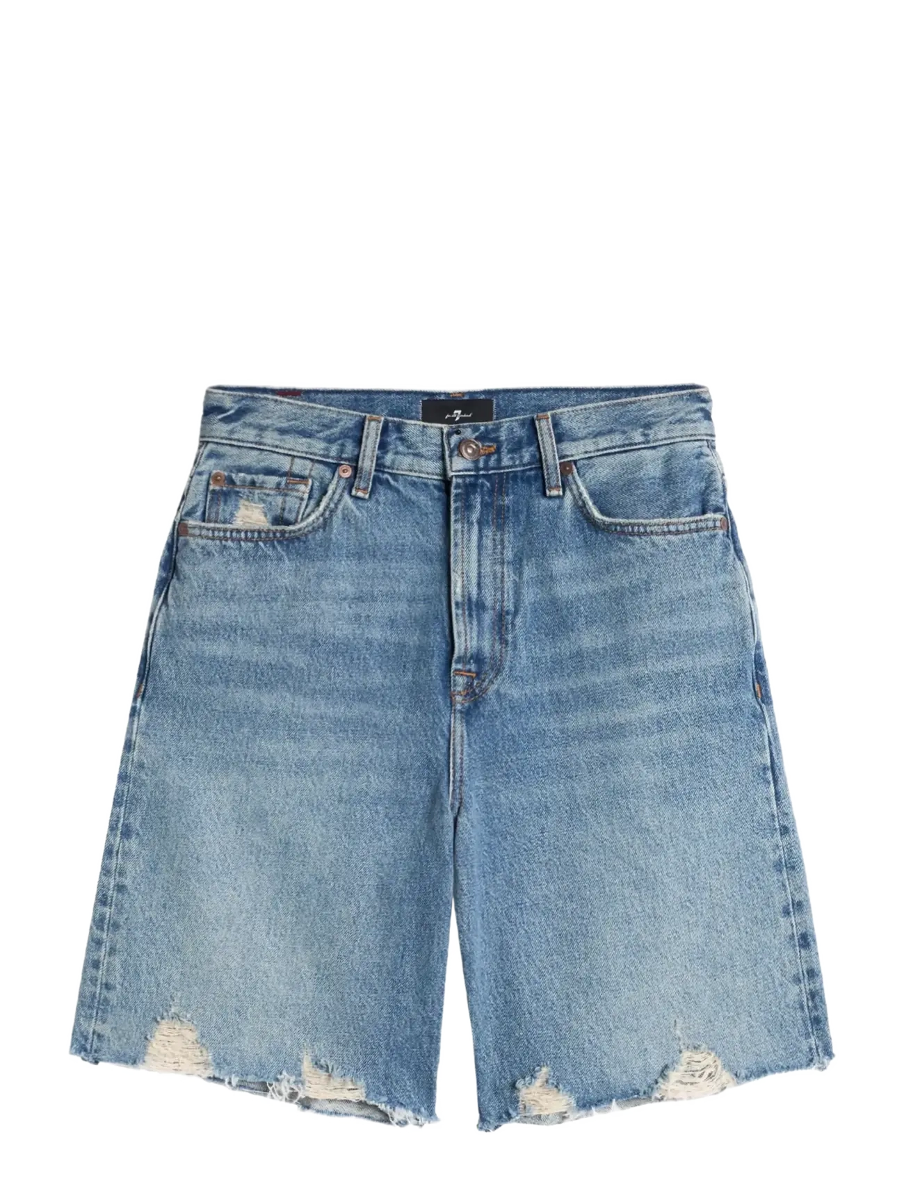 7 FOR ALL MANKIND Lola Shorts Wave Blau - 25x8 - Damen