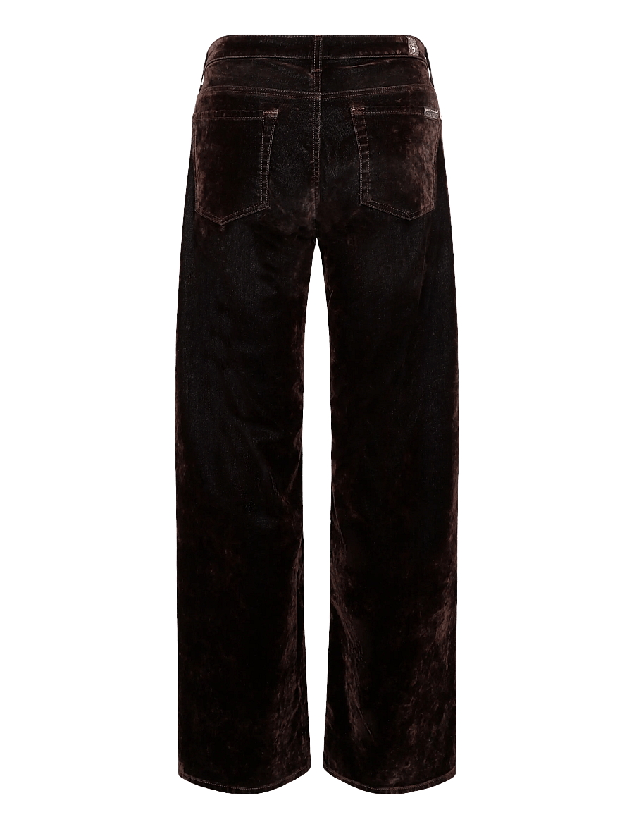 7 For All Mankind - LOW STRAIGHT Flock Brown - fløjlsbukser - flock - 1