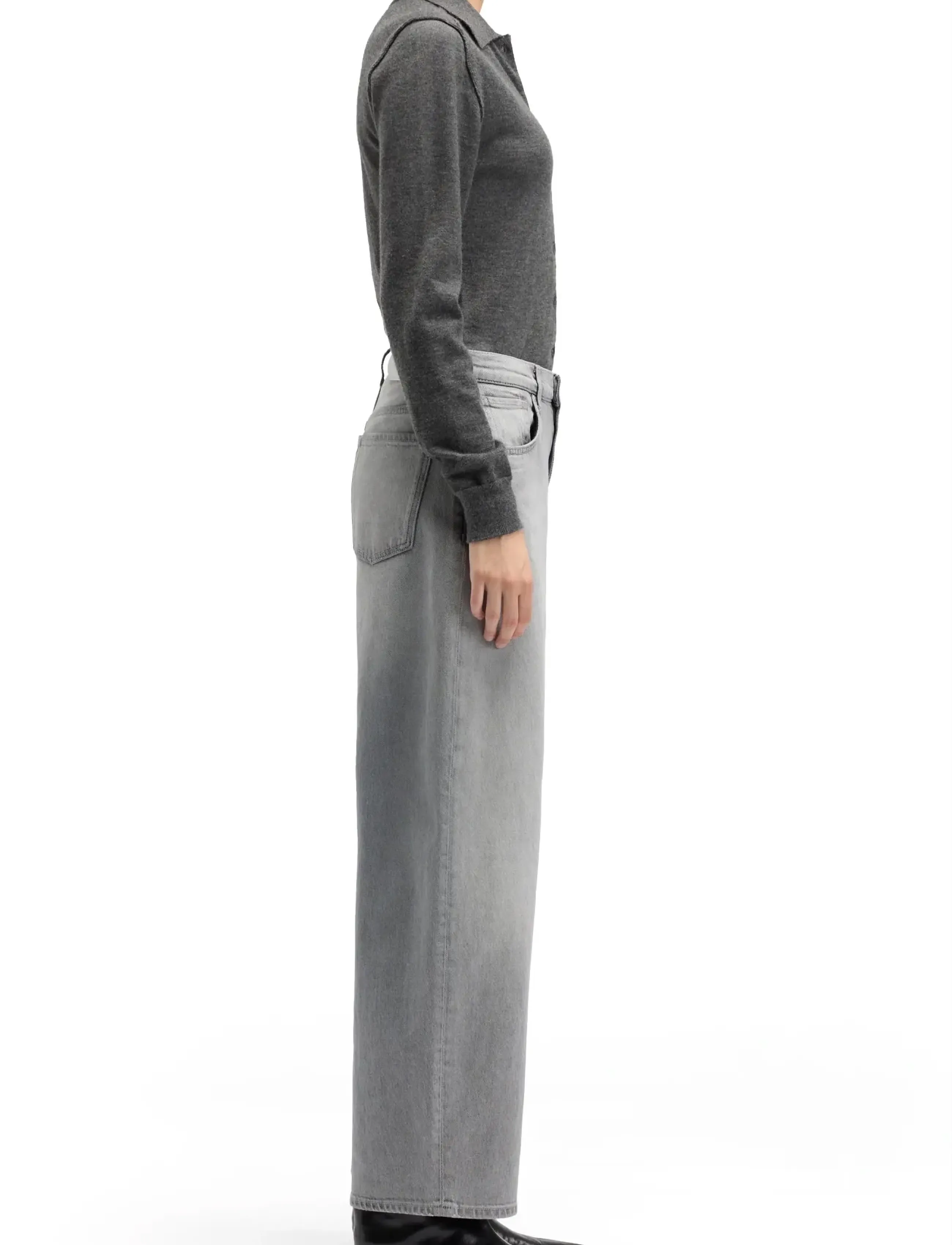 7 For All Mankind - BONNIE CURVILINEAR Steel - barrel jeans - steel - 3