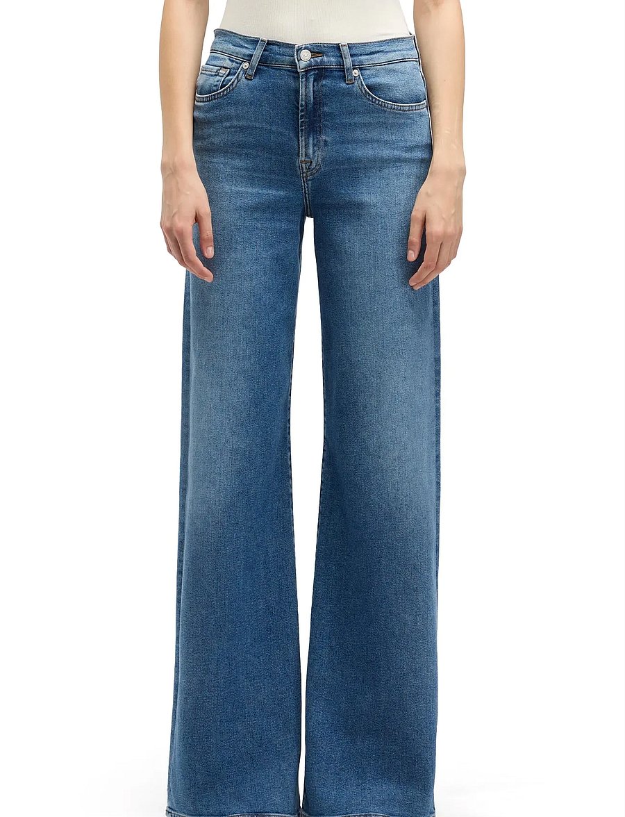 7 For All Mankind - LOTTA Oceanstone - džinsi ar platām starām - oceanstone - 0