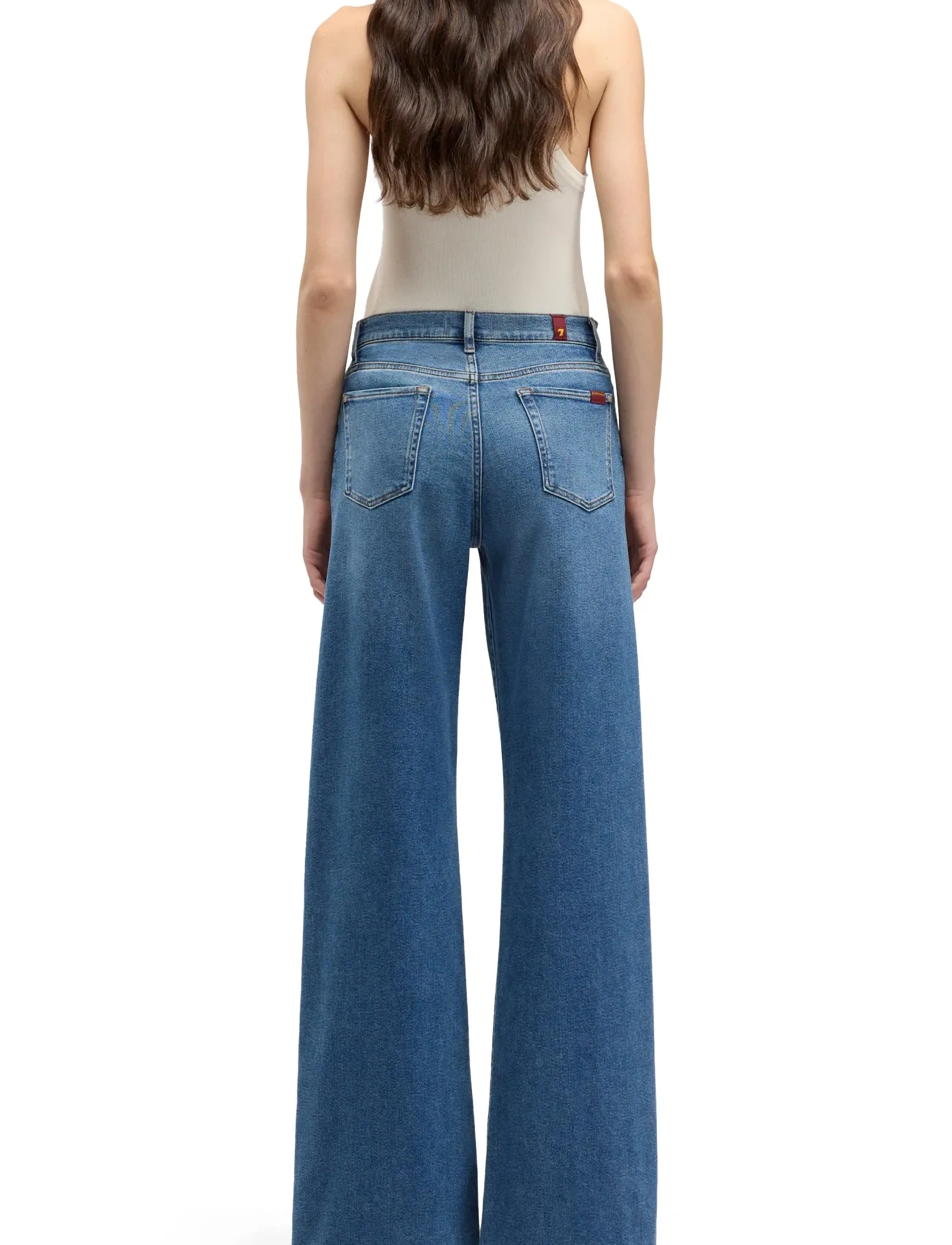 7 For All Mankind - LOTTA Oceanstone - hosen mit weitem bein - oceanstone - 2