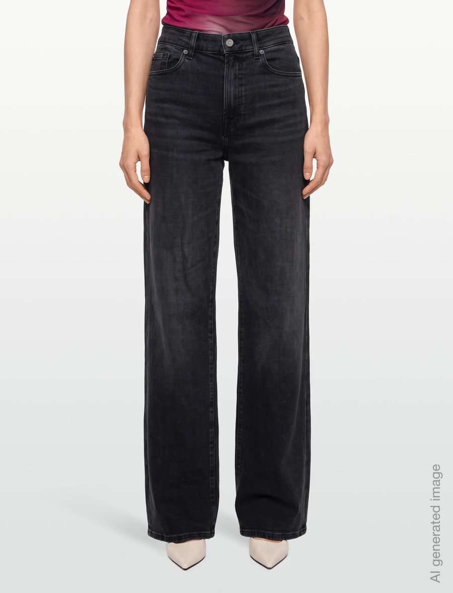 7 For All Mankind - LOTTA Inkstorm - hosen mit weitem bein - ink - 3
