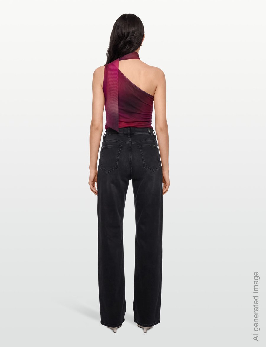7 For All Mankind - LOTTA Inkstorm - hosen mit weitem bein - ink - 4