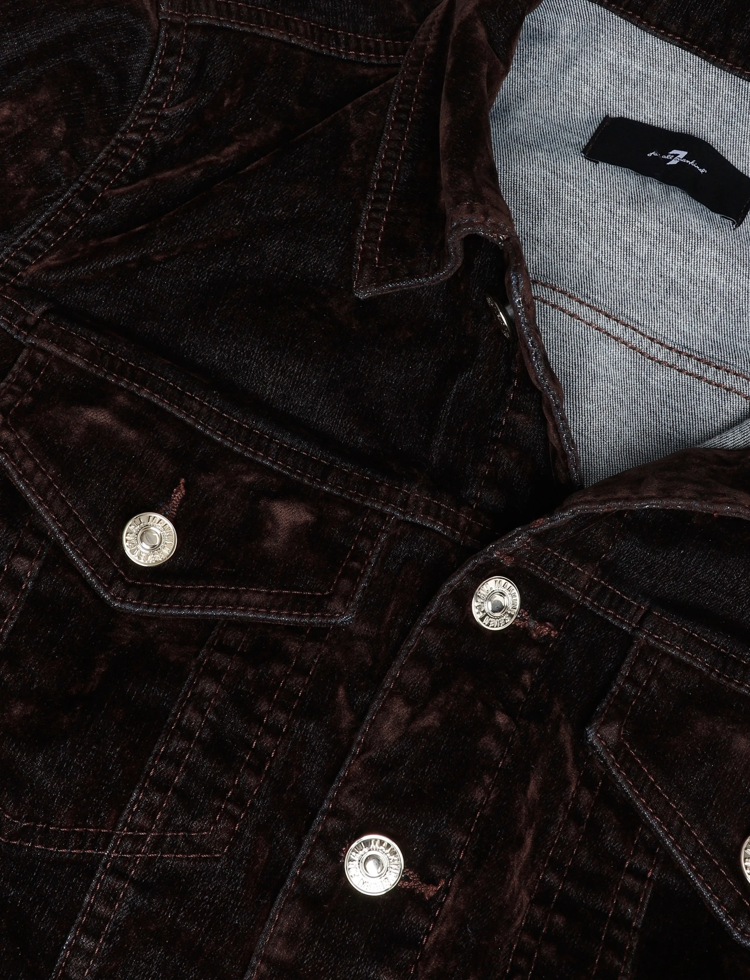 7 For All Mankind - ADI TRUCKER Flock Brown - denimjakker - flock brown - 2