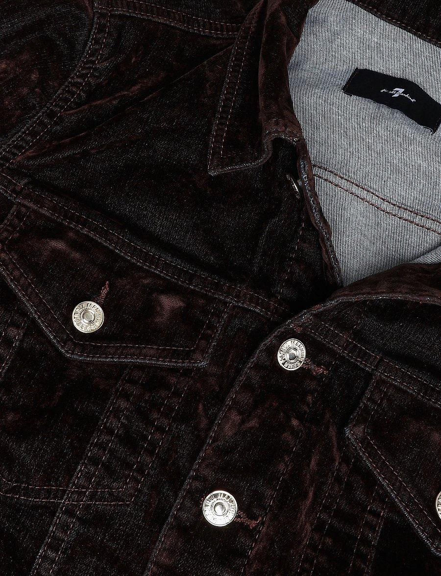7 For All Mankind - ADI TRUCKER Flock Brown - denimjakker - flock brown - 2