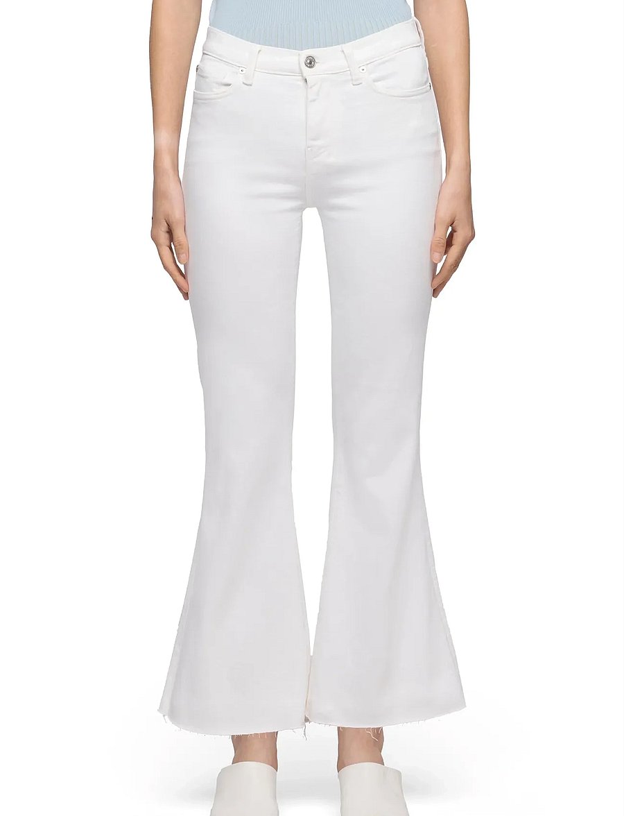 7 For All Mankind - CROPPED DOJO Soleil With Raw Cut - platėjantys džinsai - soleil - 0