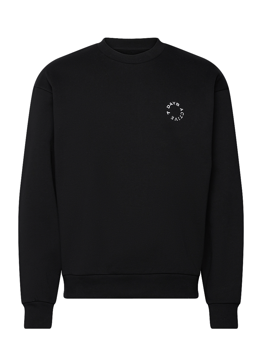7 DAYS Active - Organic Regular Crewneck - sweatshirts - 001 black - 1