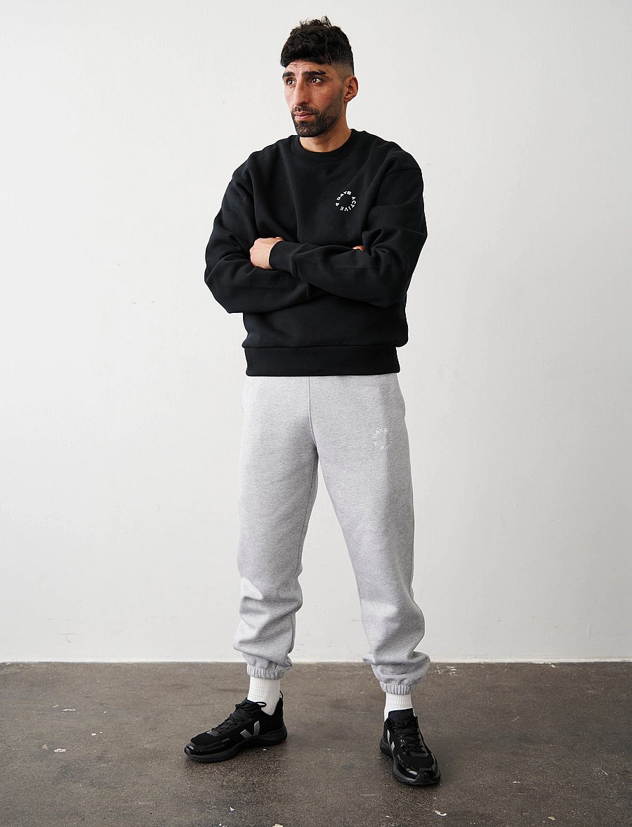 7 DAYS Active - Organic Regular Crewneck - sweatshirts - 001 black - 3