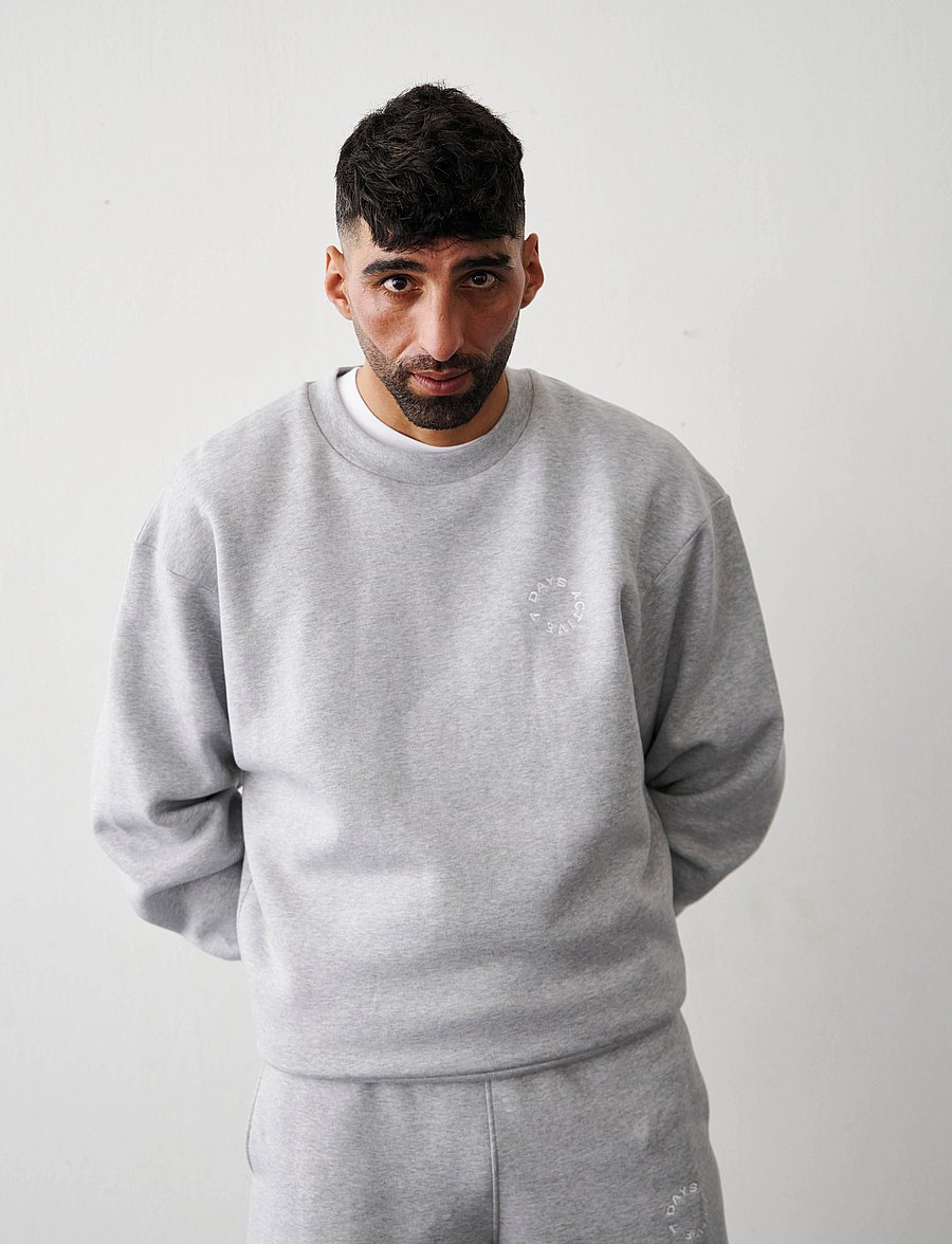 7 DAYS Active - Organic Regular Crewneck - sweatshirts - 022 heather grey - 0