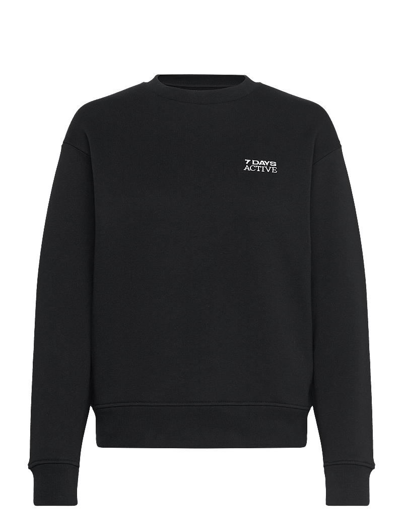 7 DAYS Active - Organic Fitted Crewneck - overdele - 001 black - 1