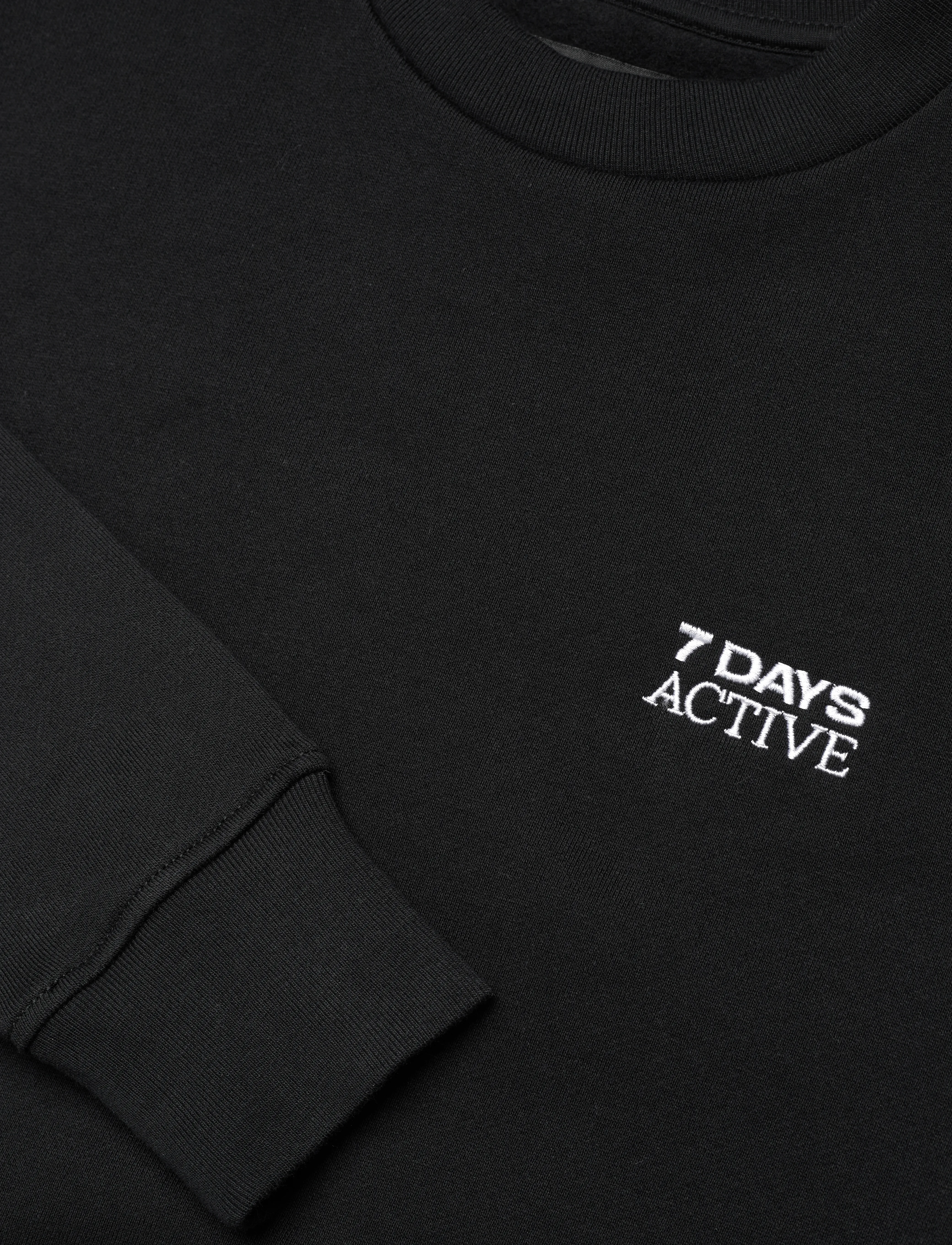 7 DAYS Active - Organic Fitted Crewneck - sporta džemperi - 001 black - 4