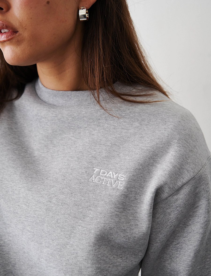 7 DAYS Active - Organic Fitted Crewneck - yläosat - 022 heather grey - 0