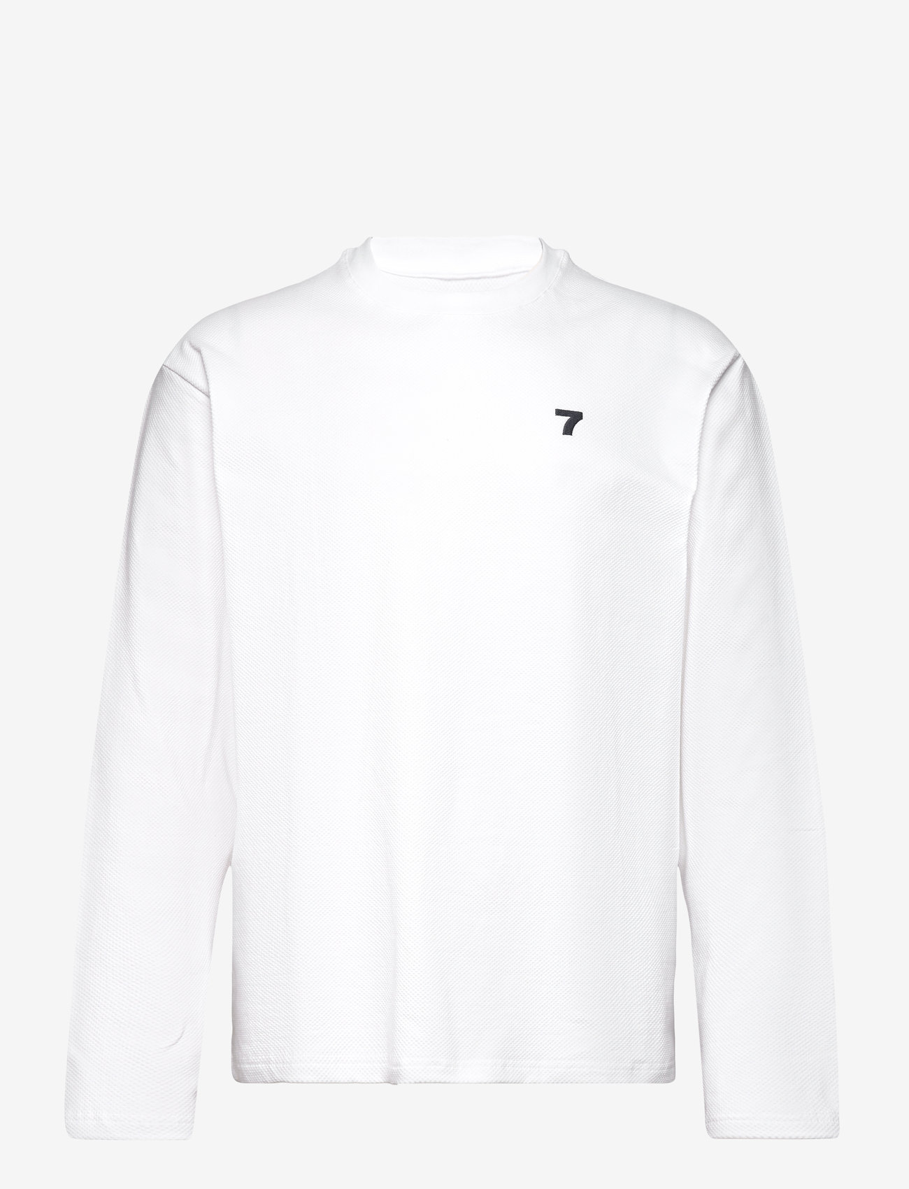 7 DAYS Active - Waffle Long Sleeve Tee - langarmshirts - 049 brilliant white - 0
