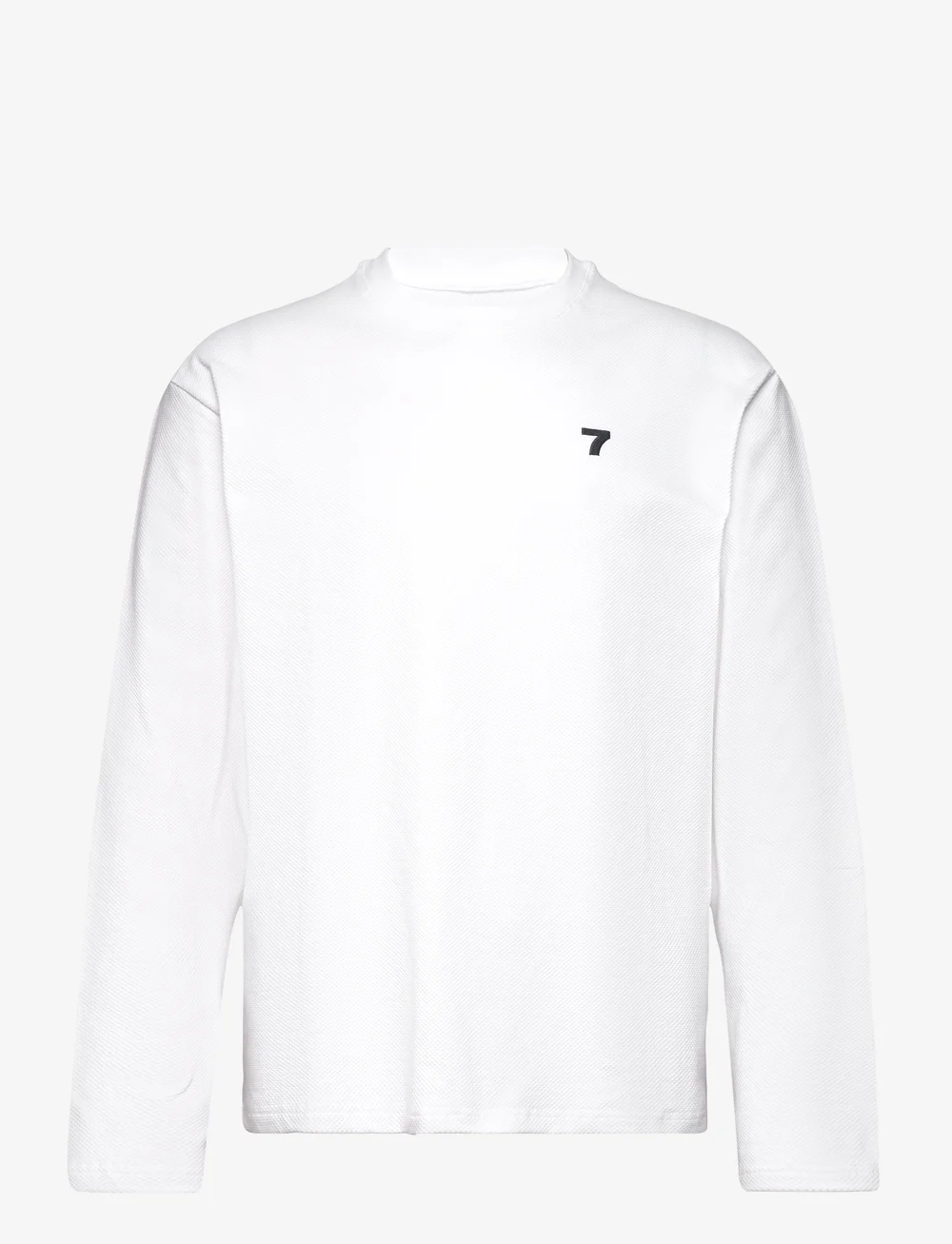 7 DAYS Active - Waffle Long Sleeve Tee - toppe & t-shirts - 049 brilliant white - 0