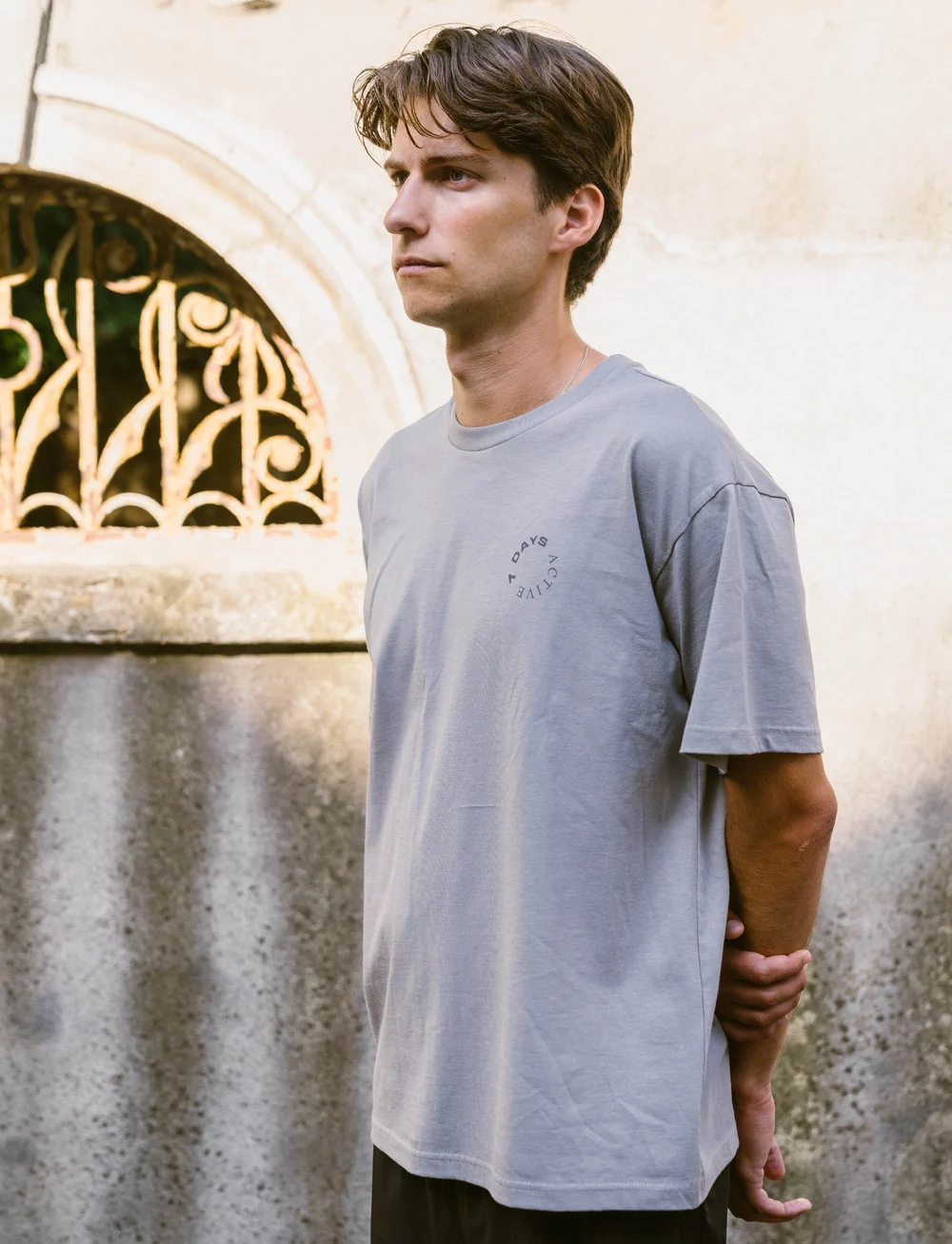 7 DAYS Active - Organic Regular Tee - alussärgid ja t-särgid - 844 sharkskin - 0