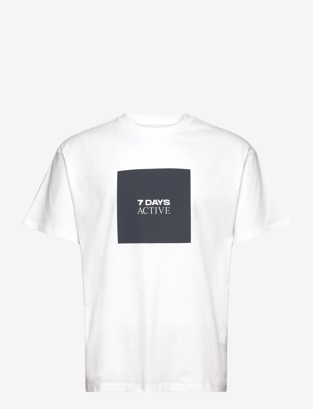 7 DAYS Active - Organic Regular Box Logo Tee - tops & t-shirts - 049 brilliant white - 0