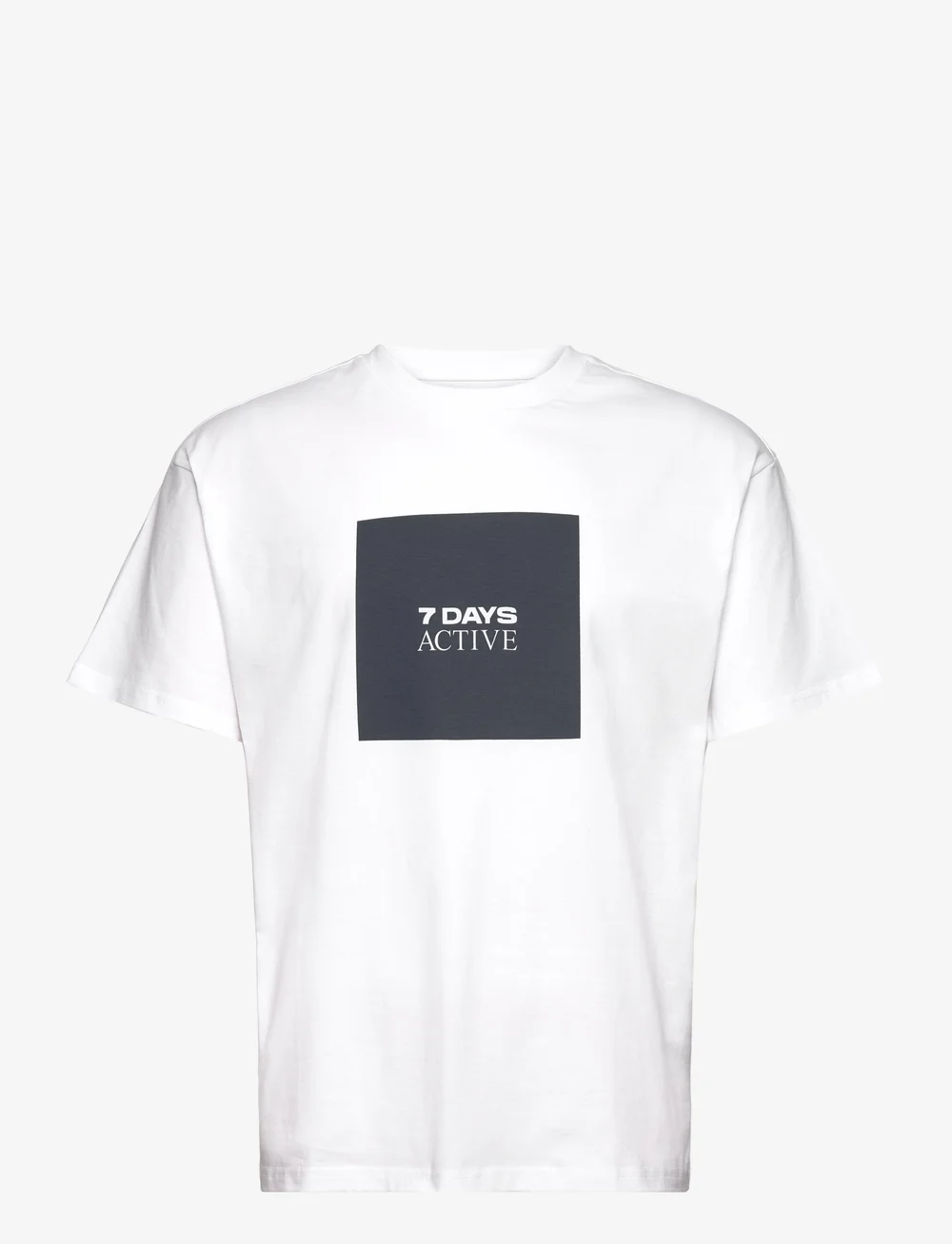 7 DAYS Active - Organic Regular Box Logo Tee - t-shirts - 049 brilliant white - 0