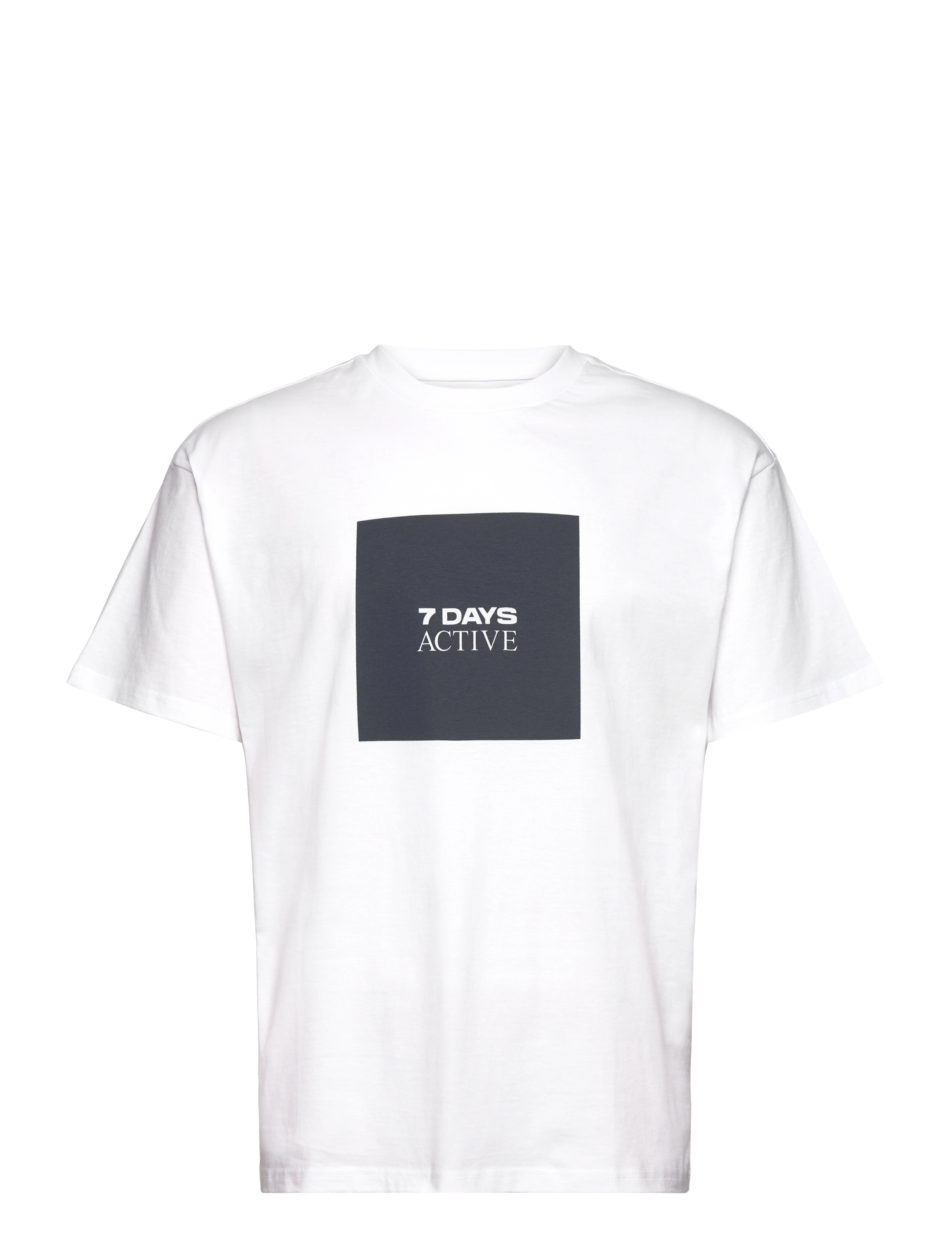 7 DAYS Active Organic Regular Box Logo Tee - 7 DAYS Active - 049 BRILLIANT WHITE / white
