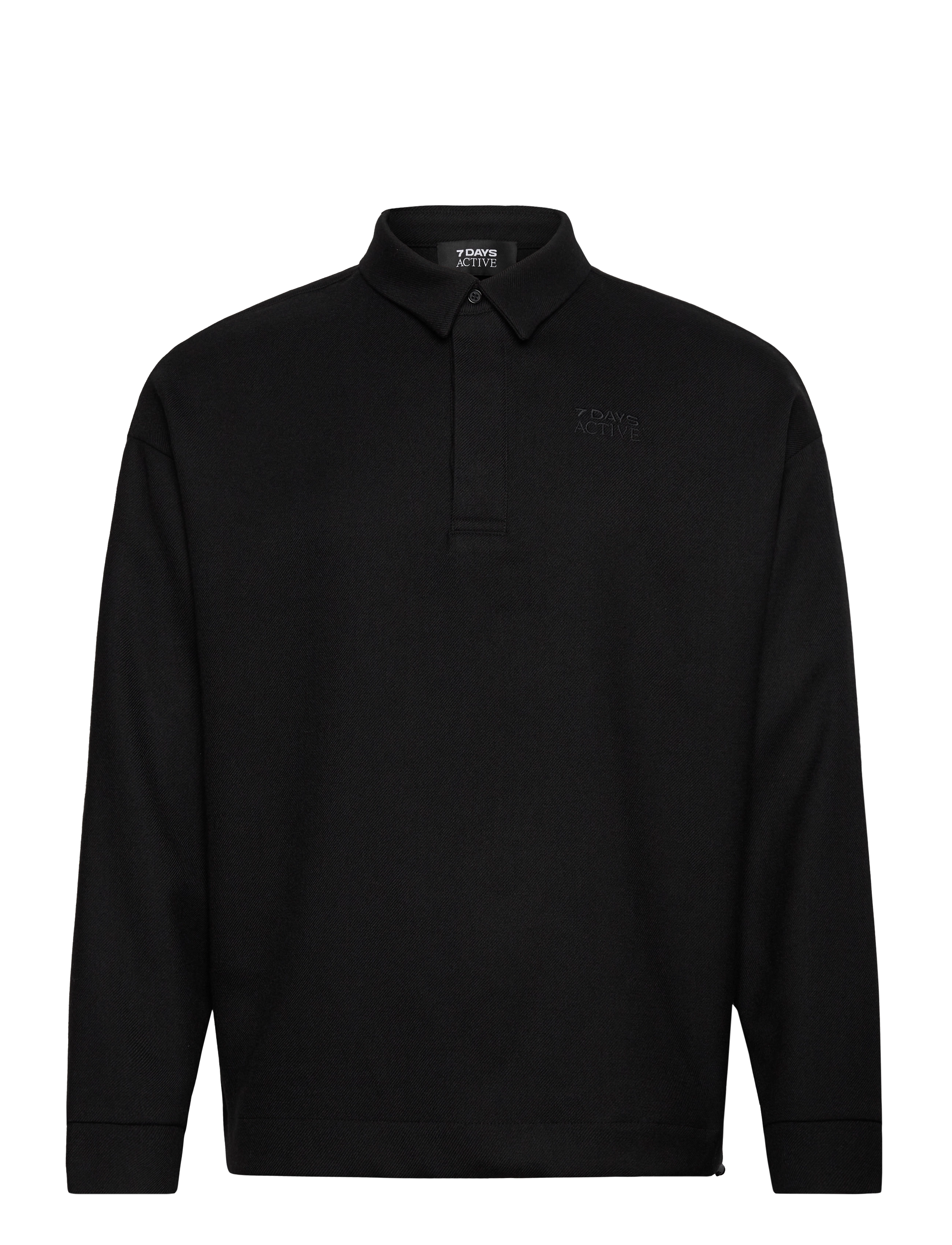 7 DAYS Active - Polo Over Shirt - langærmede poloer - 001 black - 1