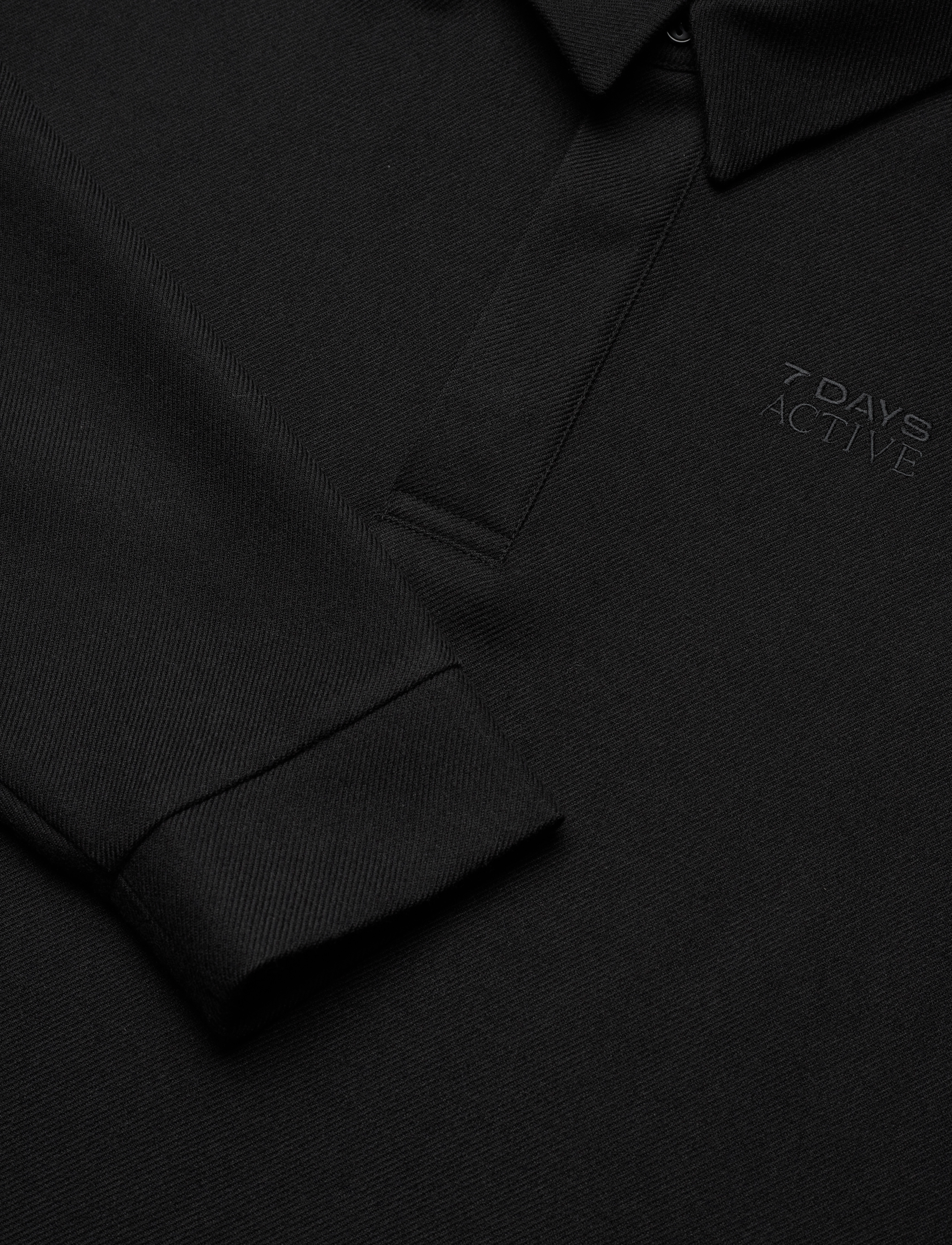7 DAYS Active - Polo Over Shirt - pitkähihaiset - 001 black - 4