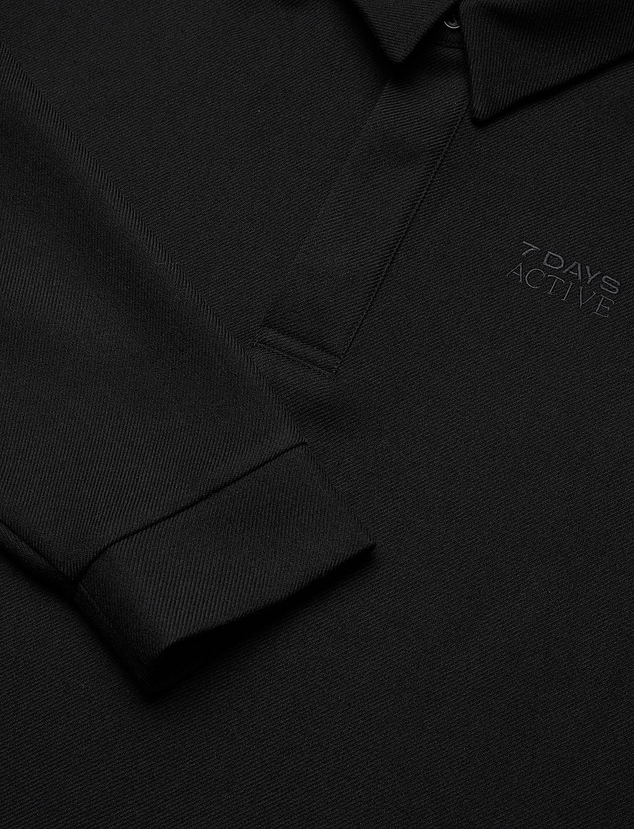 7 DAYS Active - Polo Over Shirt - toppar & t-shirts - 001 black - 4
