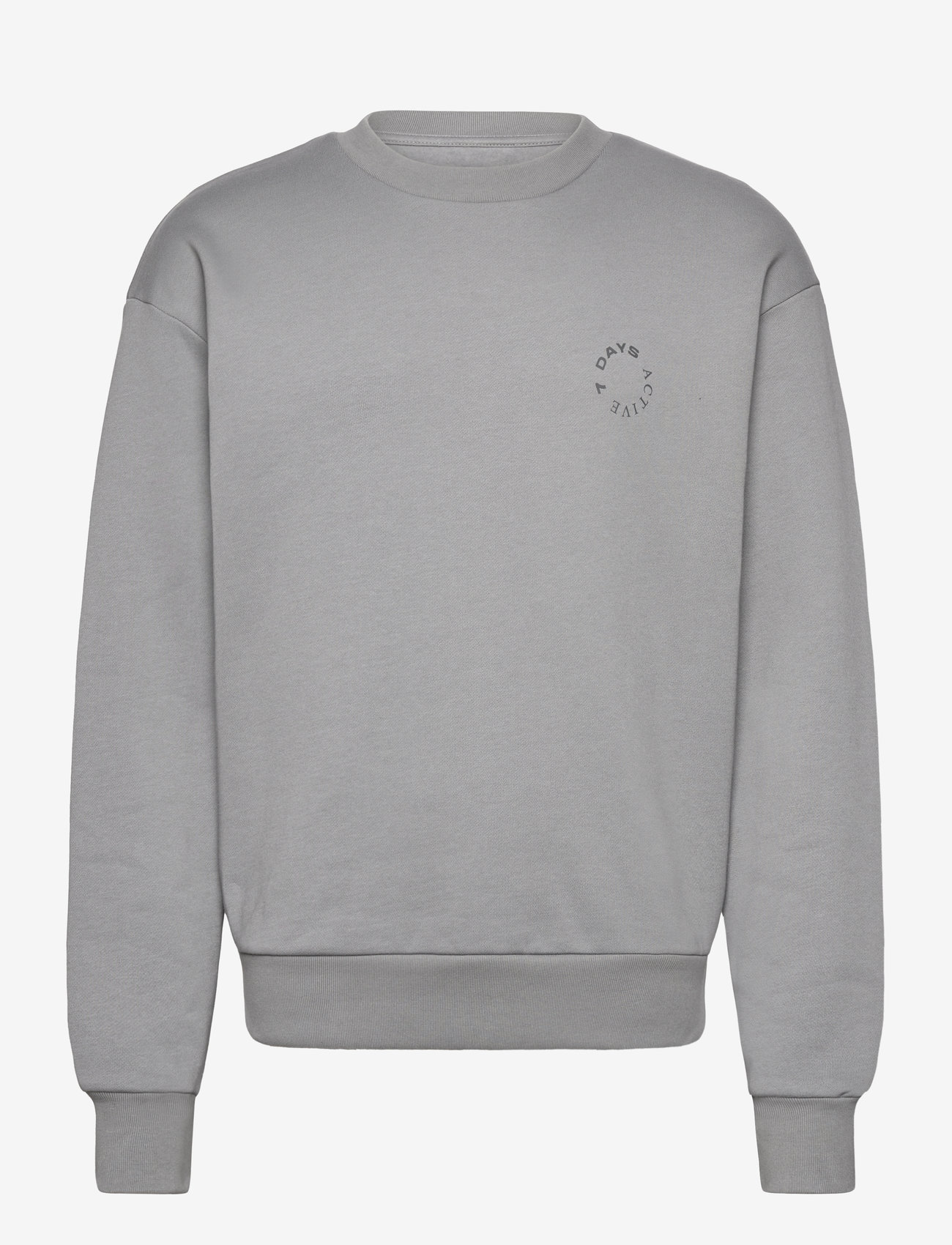 7 DAYS Active - Organic Crewneck - mænd - 844 sharkskin - 1